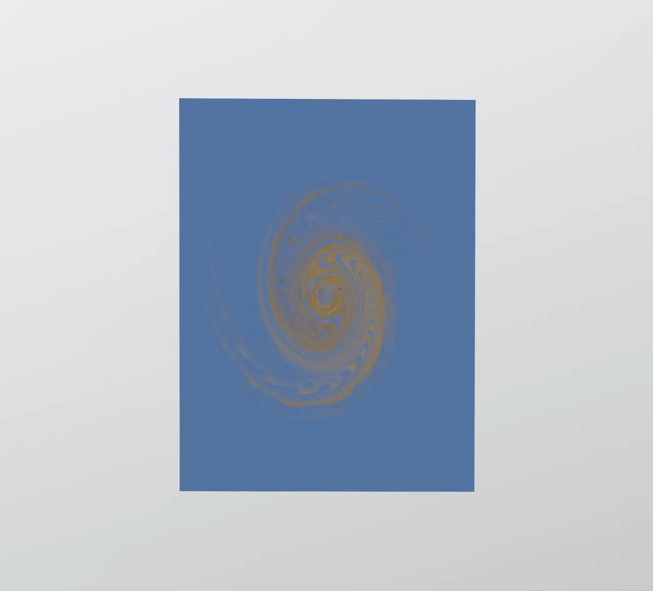 Abstract dynamic circular pattern in yellow and blue sticker by Something for you