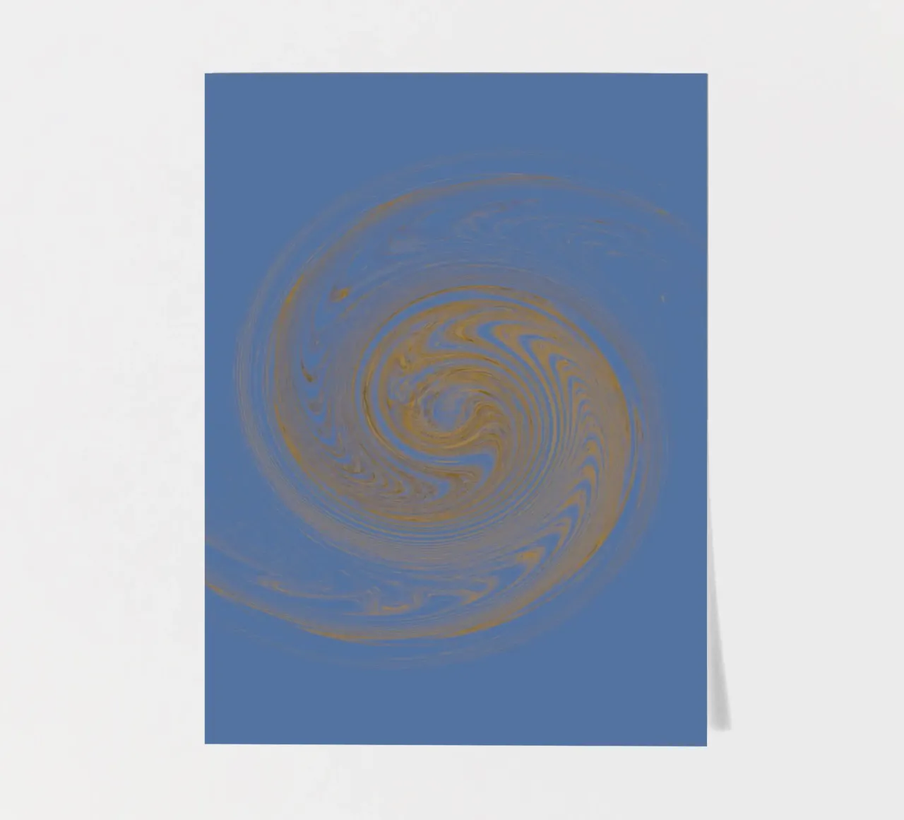 Abstract dynamic circular pattern in yellow and blue sticker sheet by Something for you