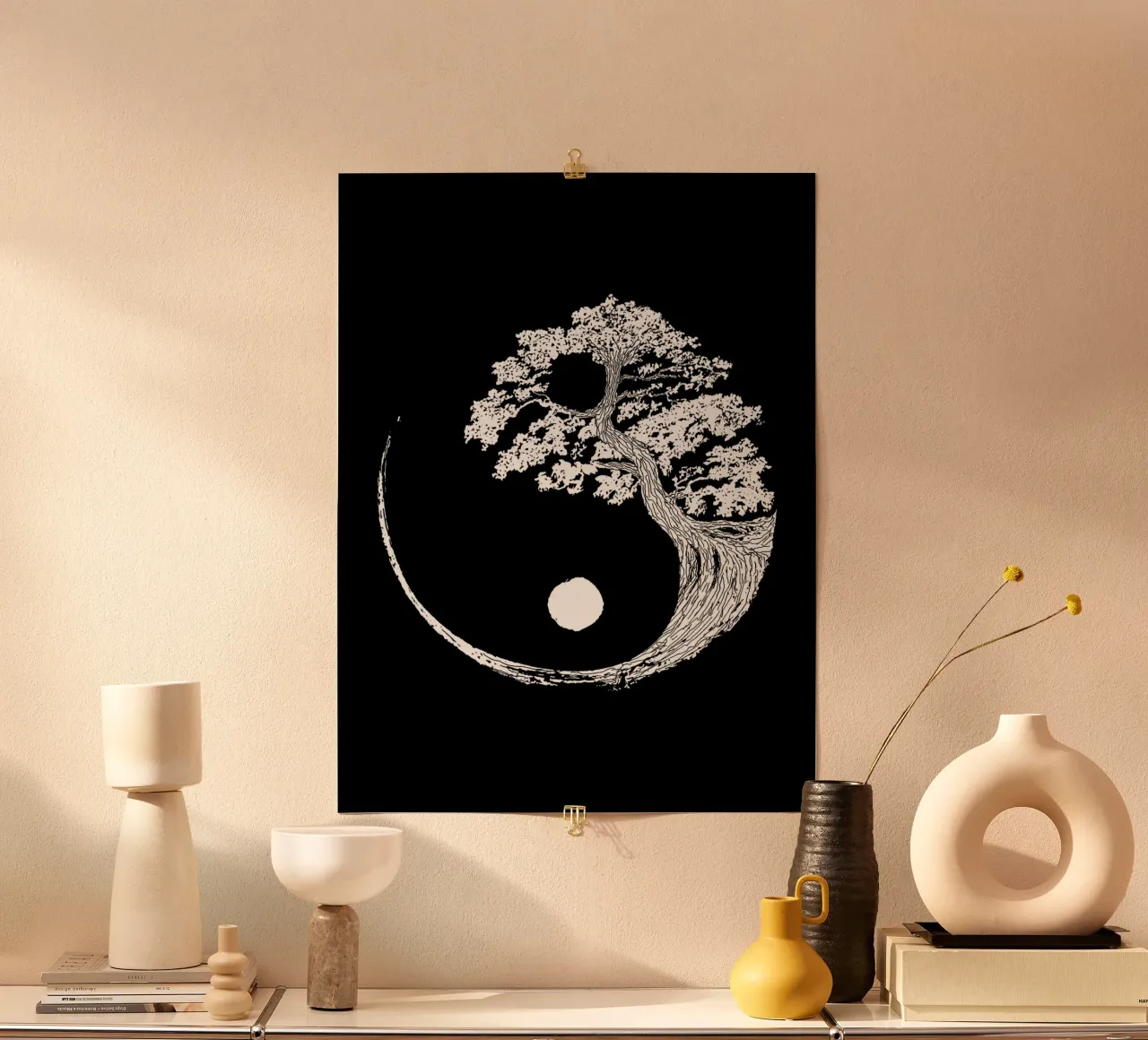 Bonsai Yin Yang Giappone carta hahnemühle da Melissa Anderson