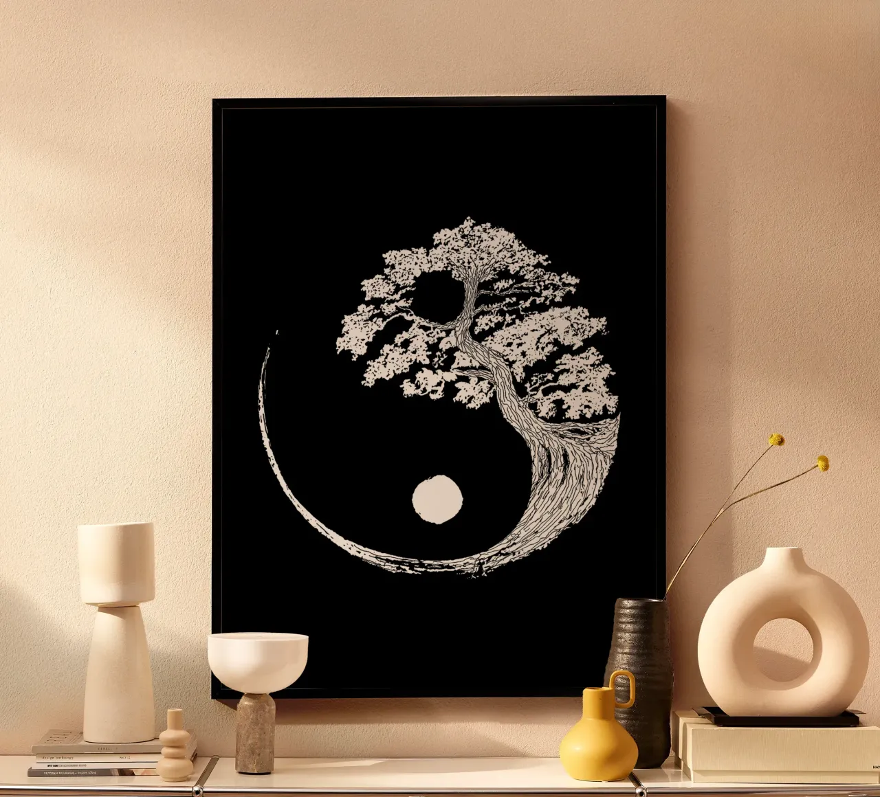 Bonsai Yin Yang Giappone carta hahnemühle da Melissa Anderson