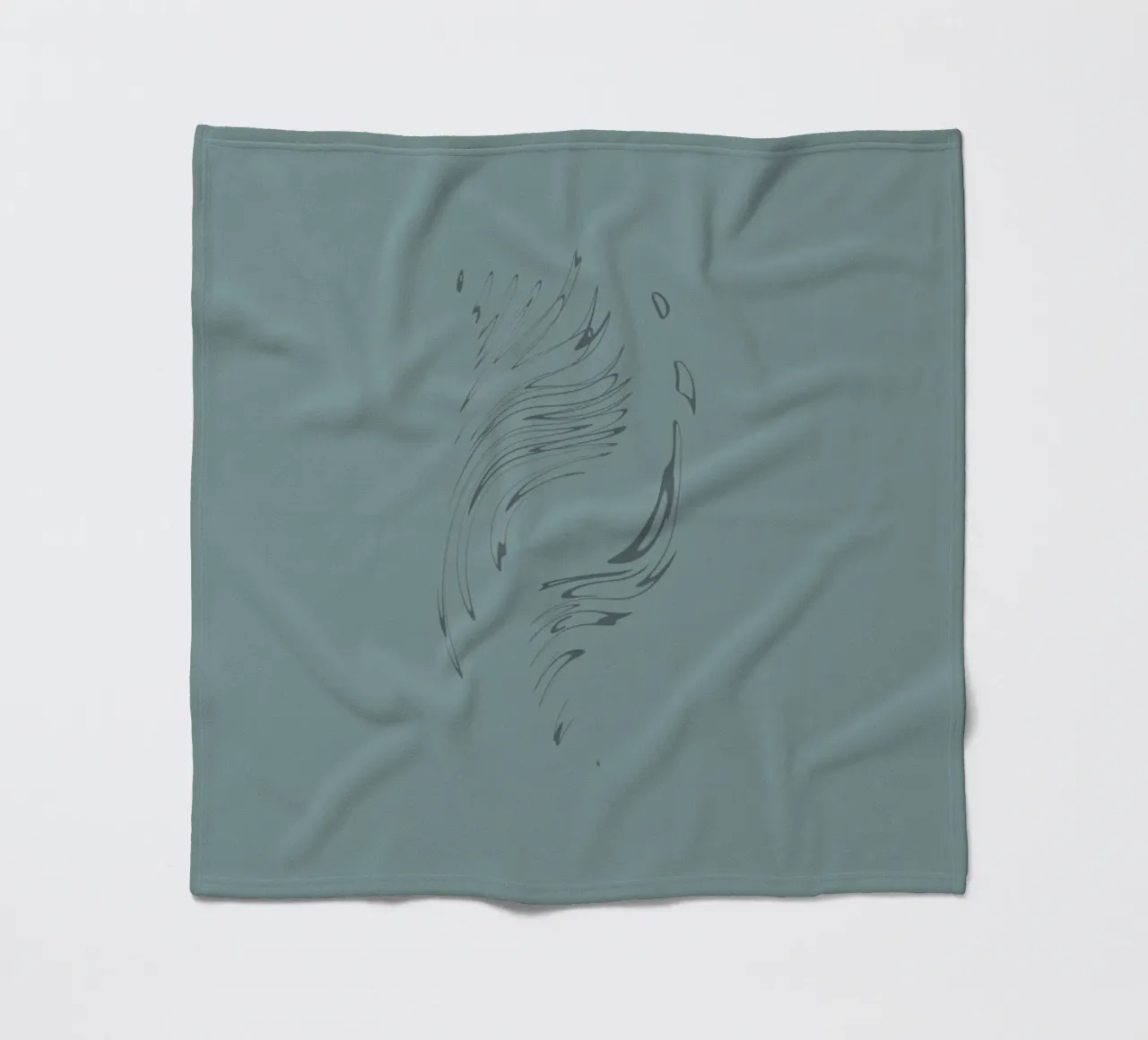 Abstract dynamic pattern in blue fleece blanket by Something for you