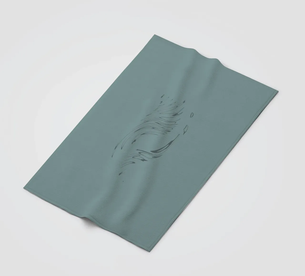 Abstract dynamic pattern in blue fleece blanket by Something for you