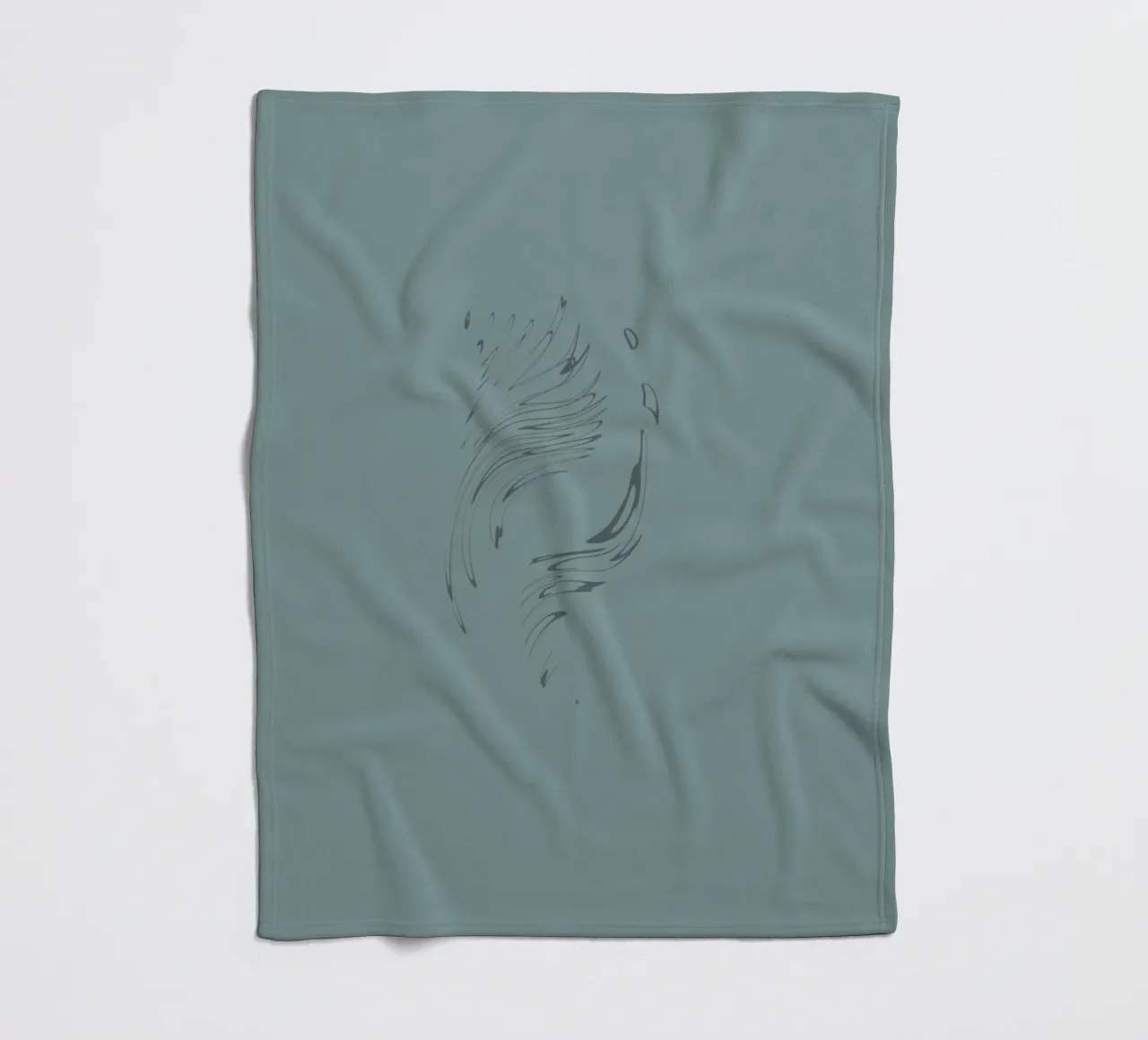 Abstract dynamic pattern in blue fleece blanket by Something for you