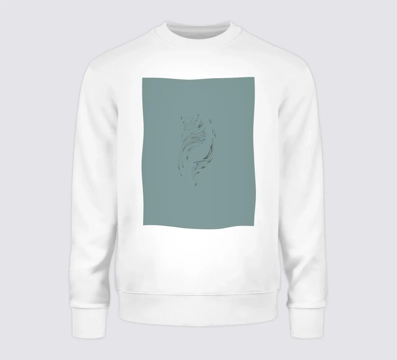 Abstract dynamic pattern in blue sweatshirt by Something for you