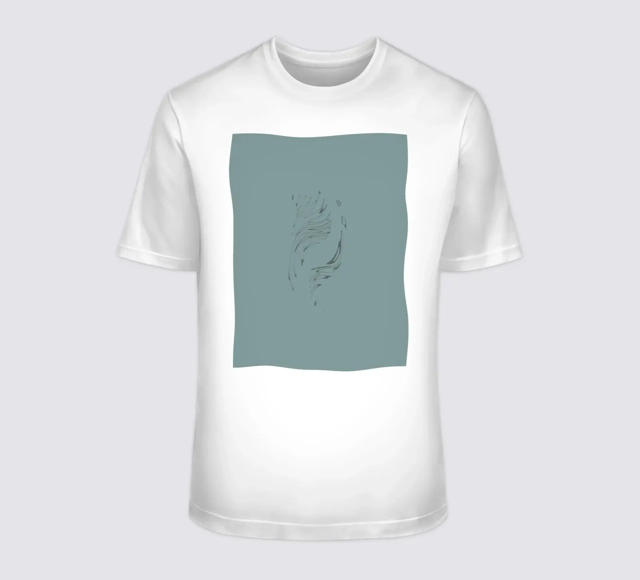 Abstract dynamic pattern in blue t-shirt by Something for you