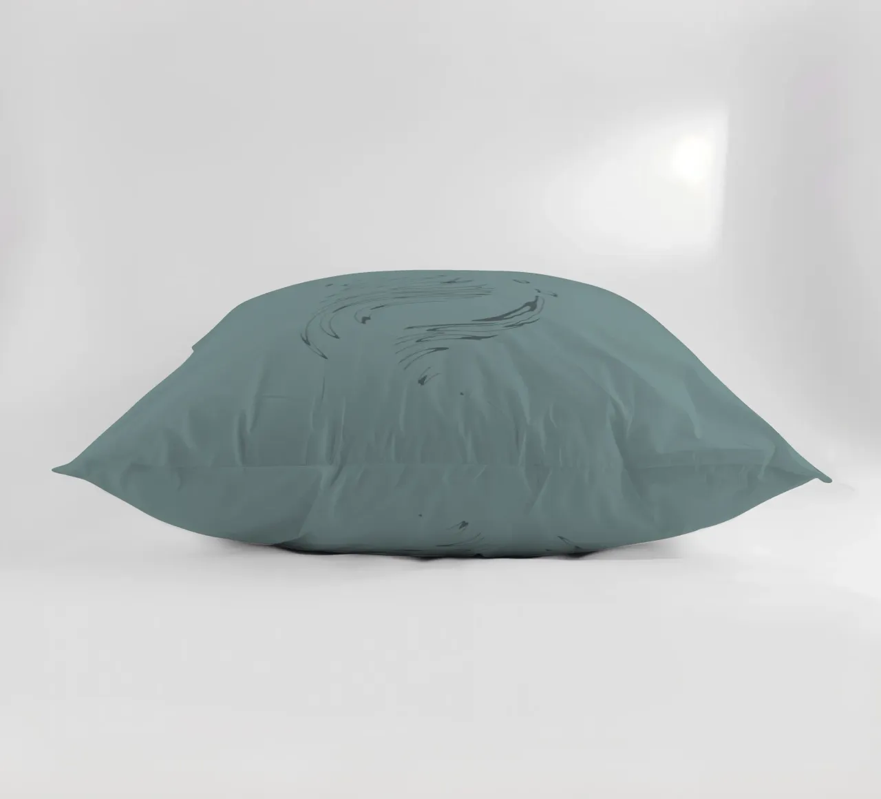 Abstract dynamic pattern in blue decorative cushion by Something for you