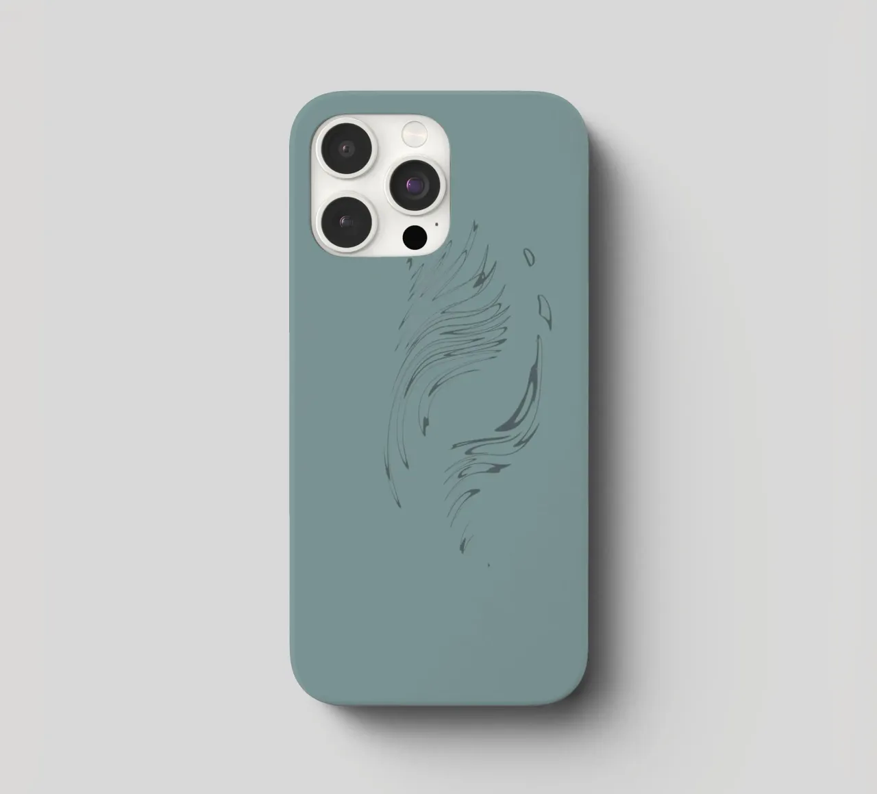 Abstract dynamic pattern in blue iphone case by Something for you
