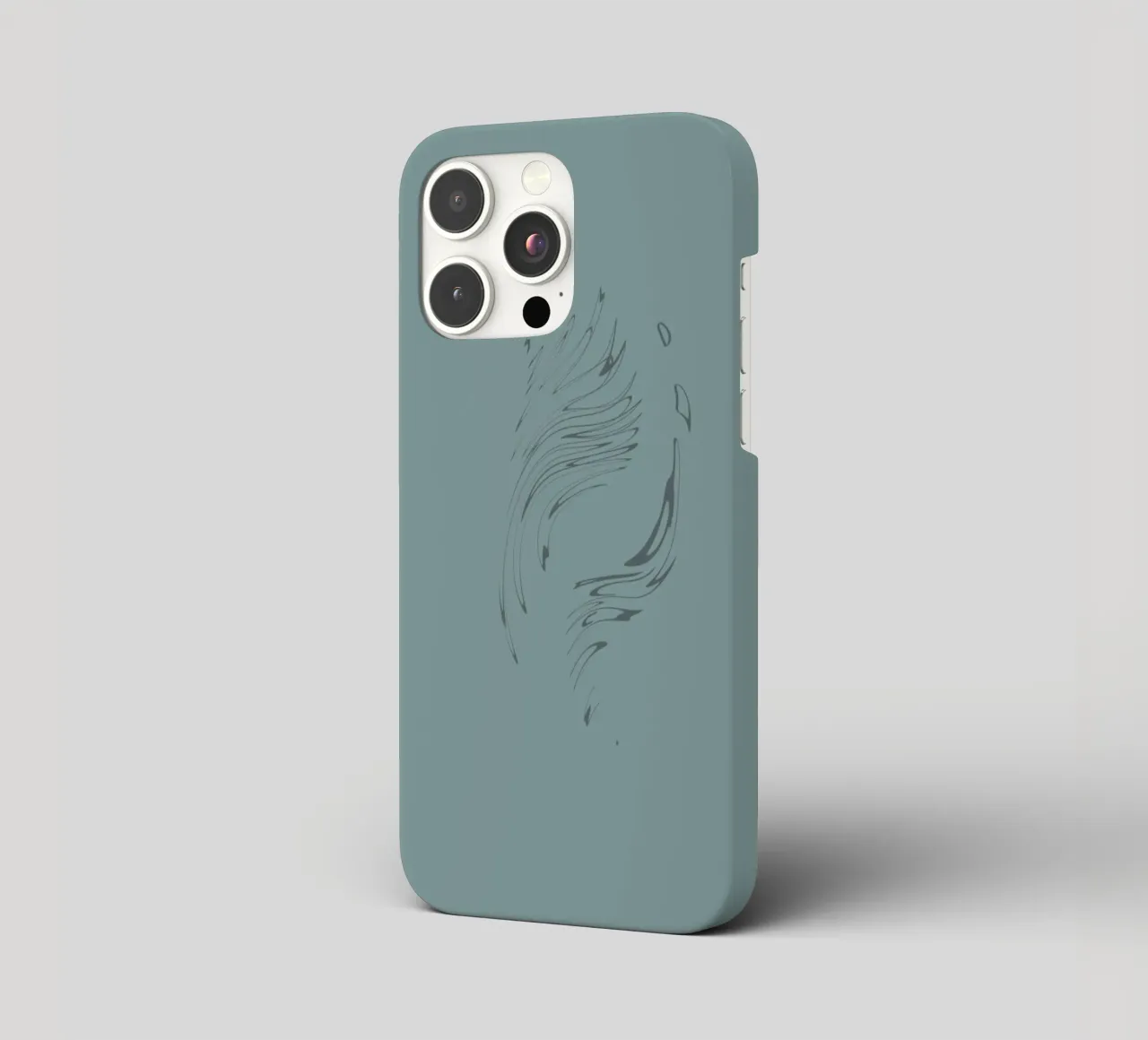 Abstract dynamic pattern in blue iphone case by Something for you