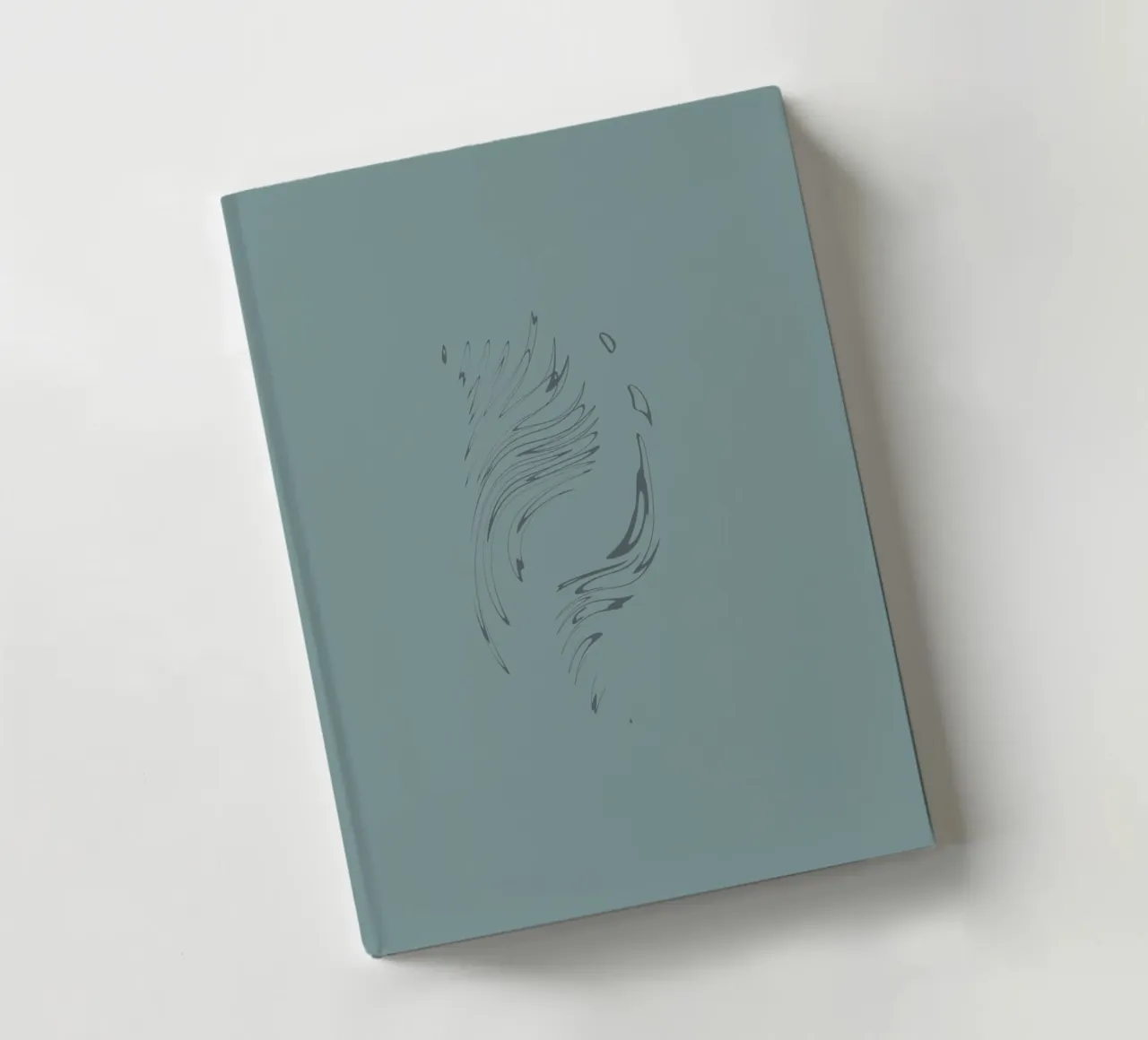 Abstract dynamic pattern in blue notebook by Something for you