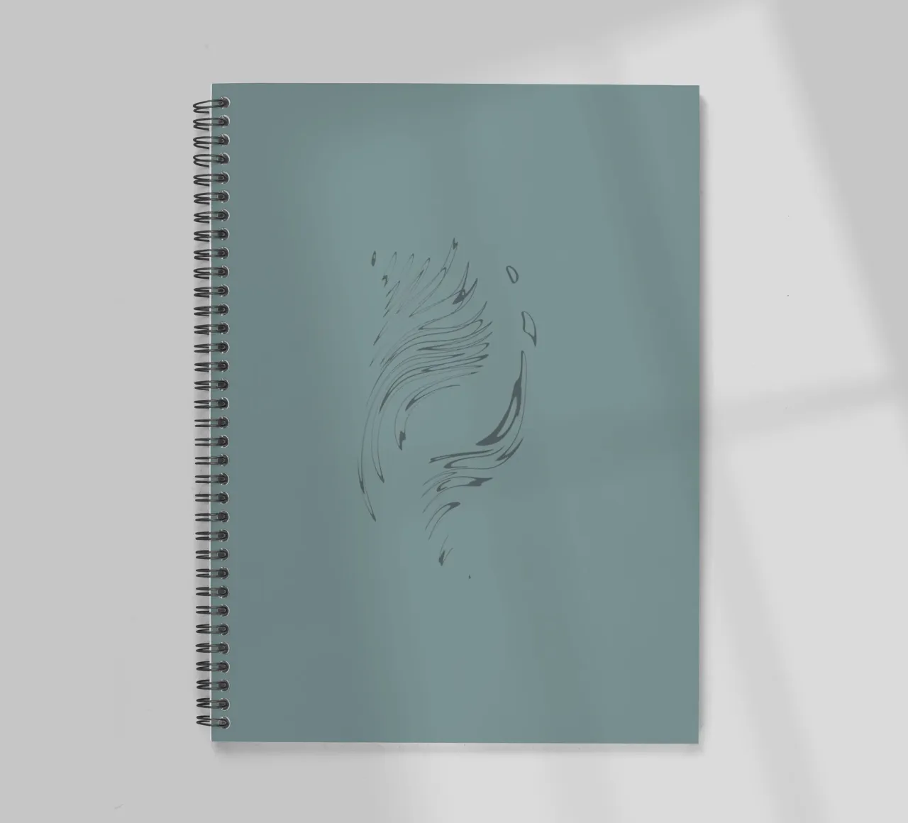 Abstract dynamic pattern in blue spiral notebook by Something for you