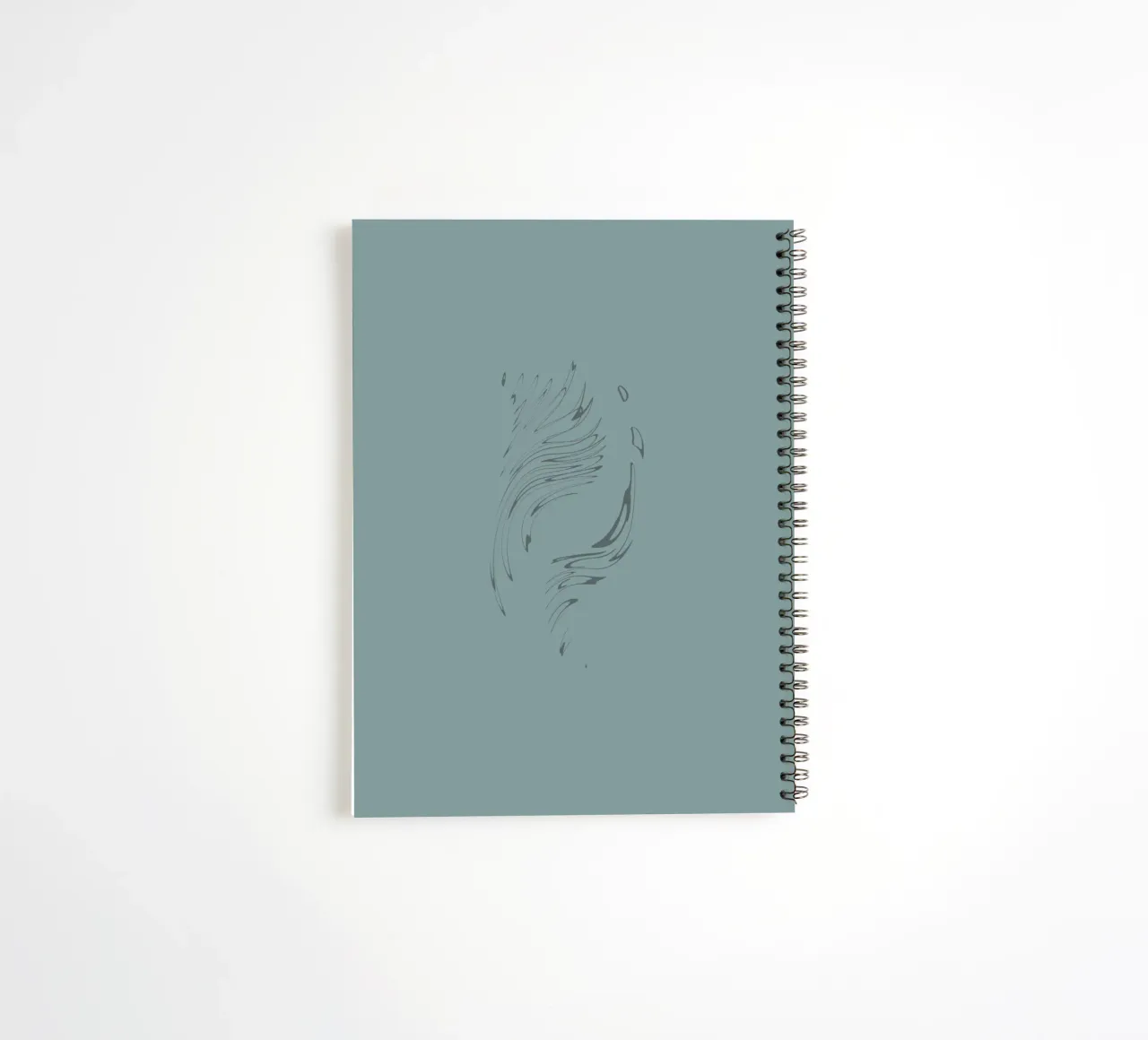 Abstract dynamic pattern in blue spiral notebook by Something for you