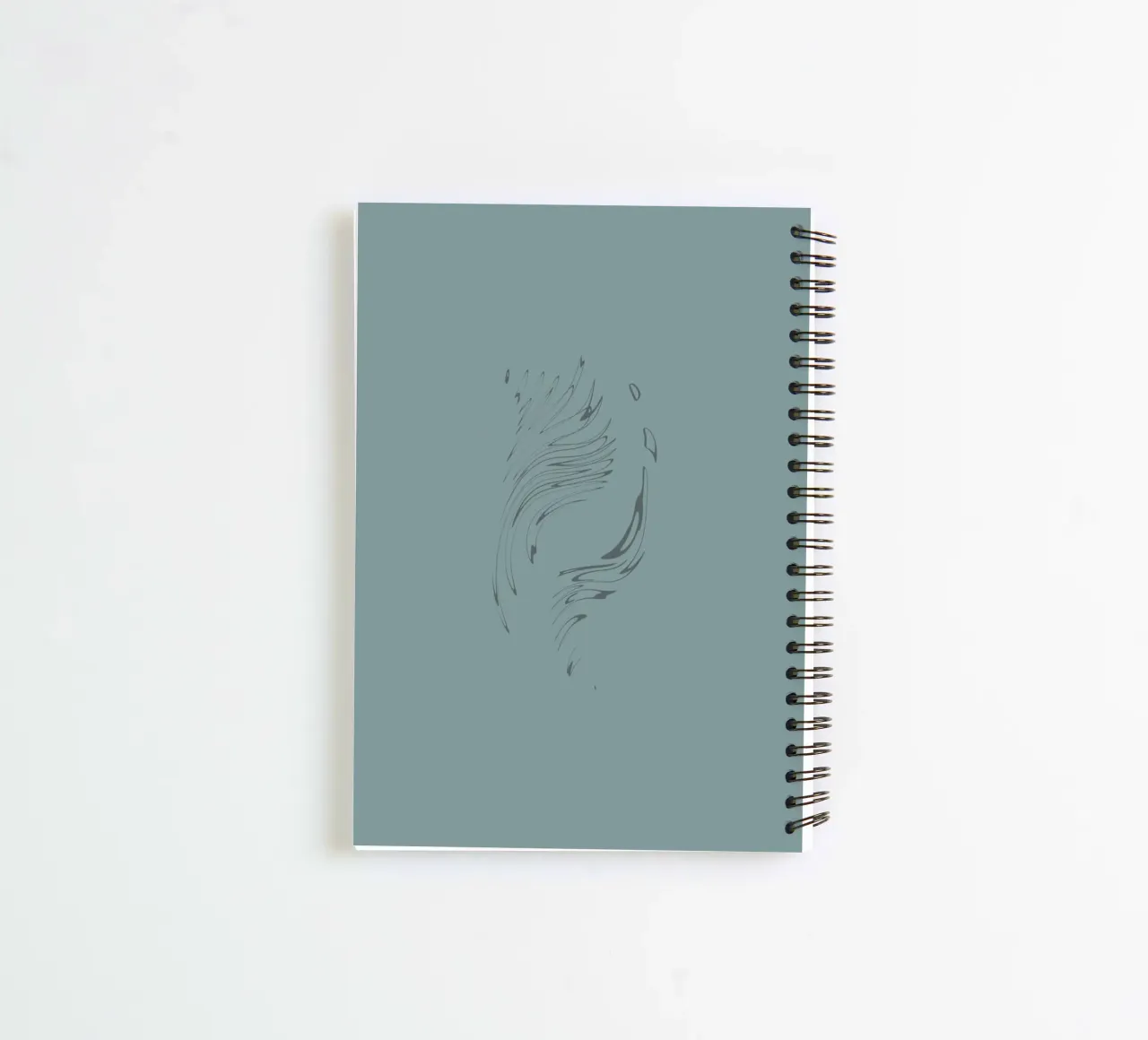 Abstract dynamic pattern in blue spiral notebook by Something for you