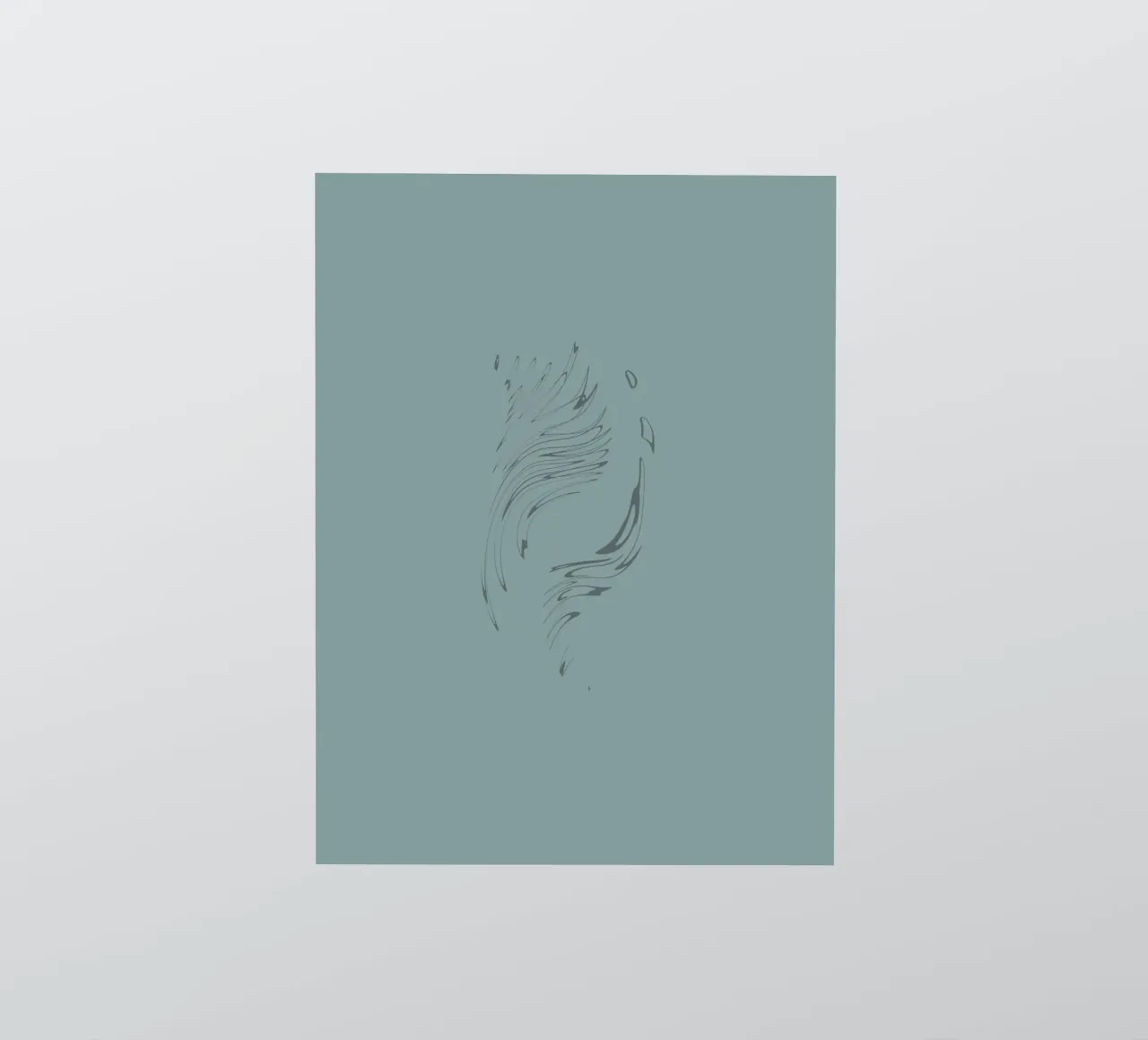 Abstract dynamic pattern in blue sticker by Something for you
