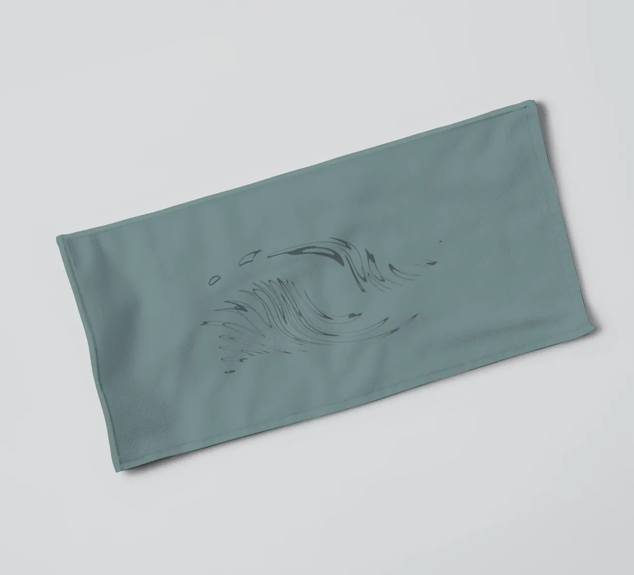 Abstraktes dynamisches Muster in Blau Handtuch von Something for you