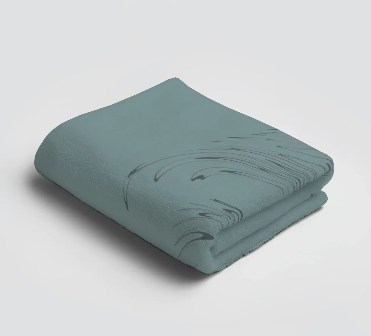 Abstract dynamic pattern in blue towel by Something for you