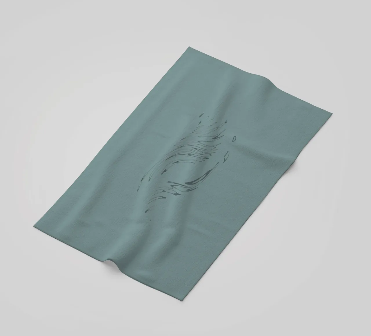 Abstract dynamic pattern in blue beach towel by Something for you