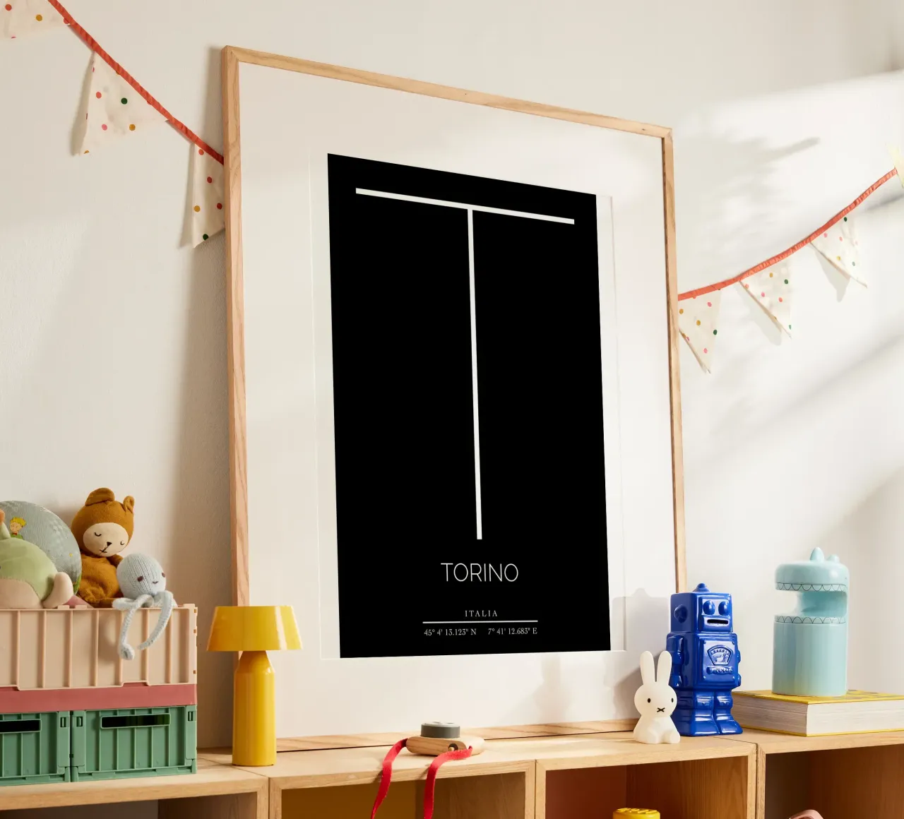 TORINO - nero poster con telaio in alluminio da CityLights