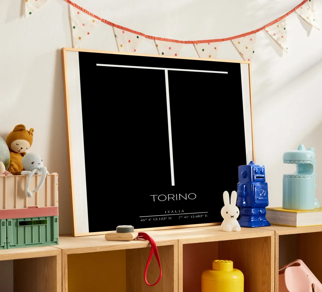 TORINO - nero poster con telaio in alluminio da CityLights