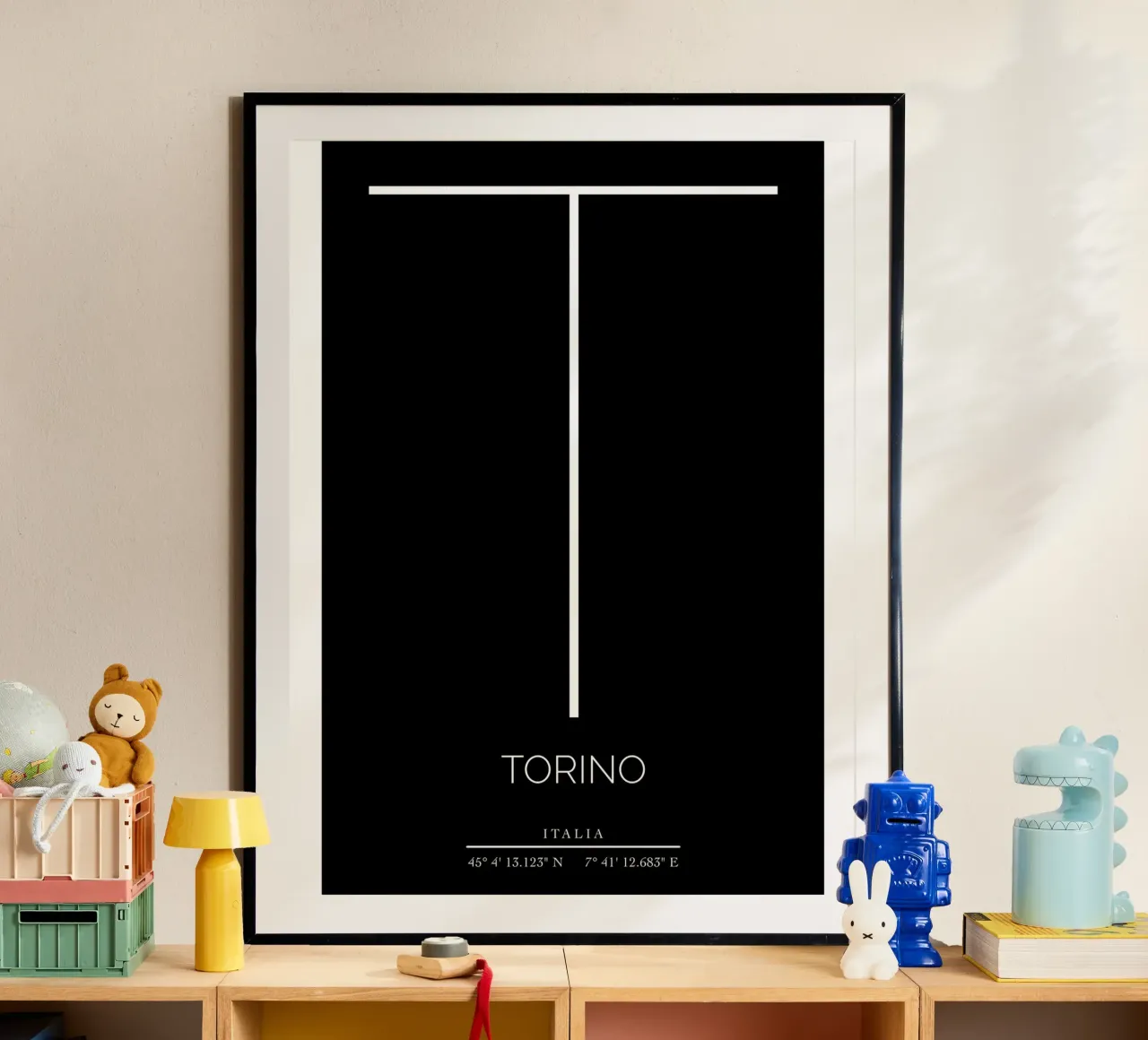 TORINO - nero poster con telaio in alluminio da CityLights