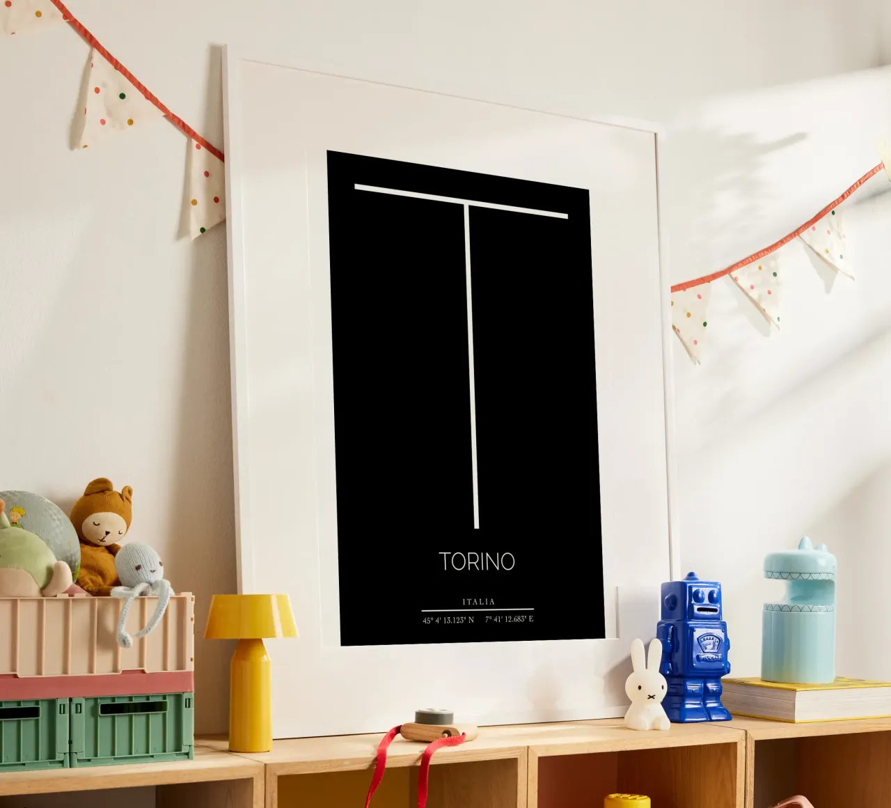 TORINO - nero poster con telaio in alluminio da CityLights