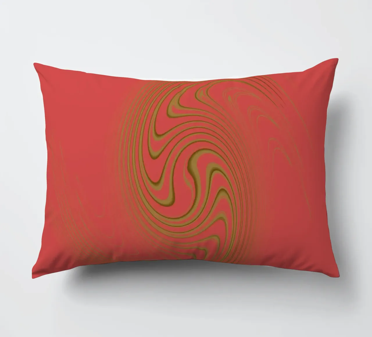 Abstract dynamic circular pattern in pink and yellow decorative cushion by Something for you