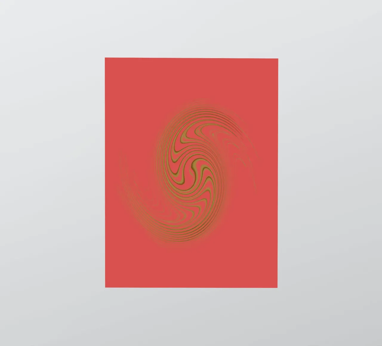 Abstract dynamic circular pattern in pink and yellow sticker by Something for you