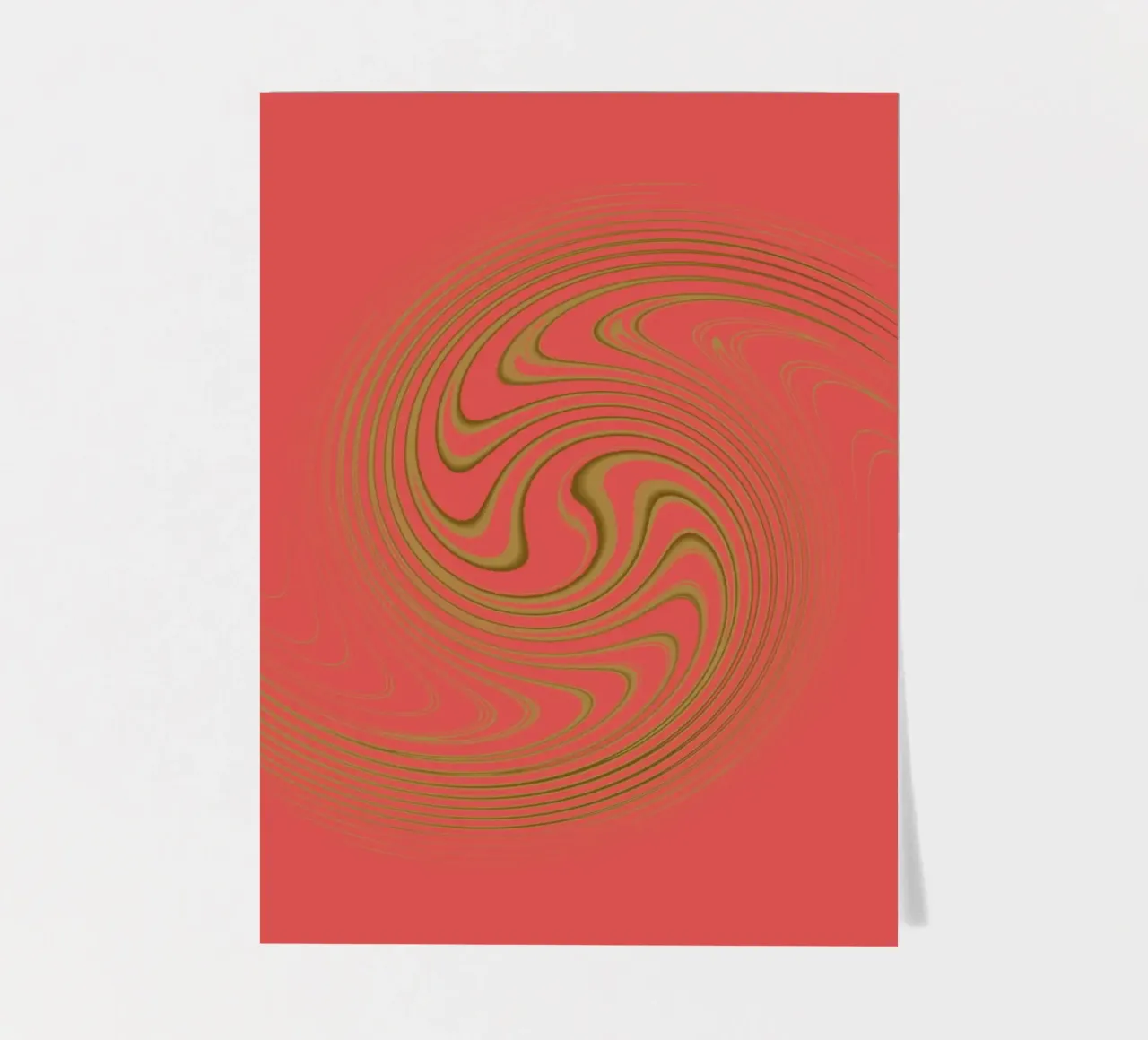 Abstract dynamic circular pattern in pink and yellow sticker sheet by Something for you