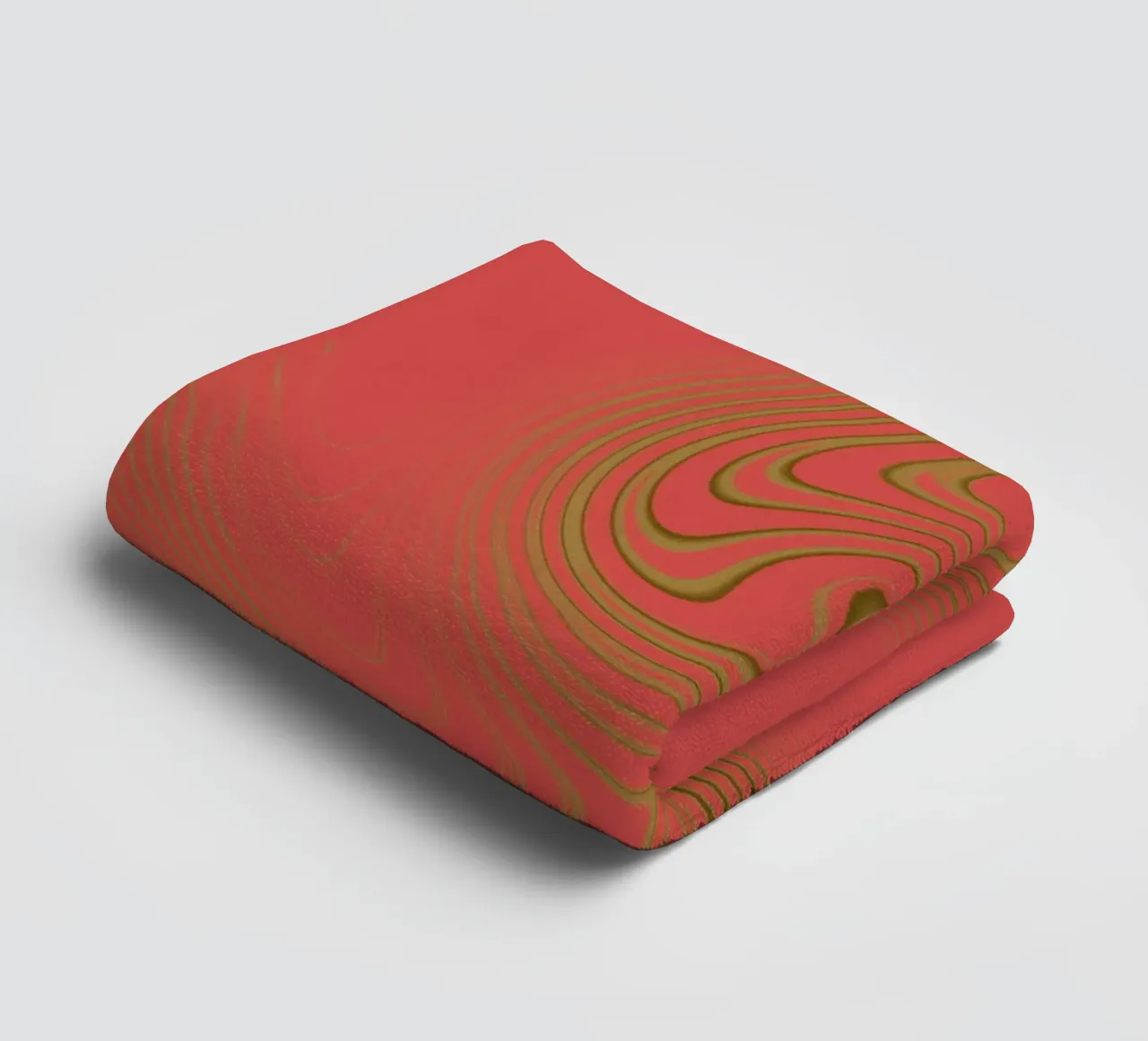 Motif circulaire abstrait et dynamique en rose et jaune serviette de bain de Something for you