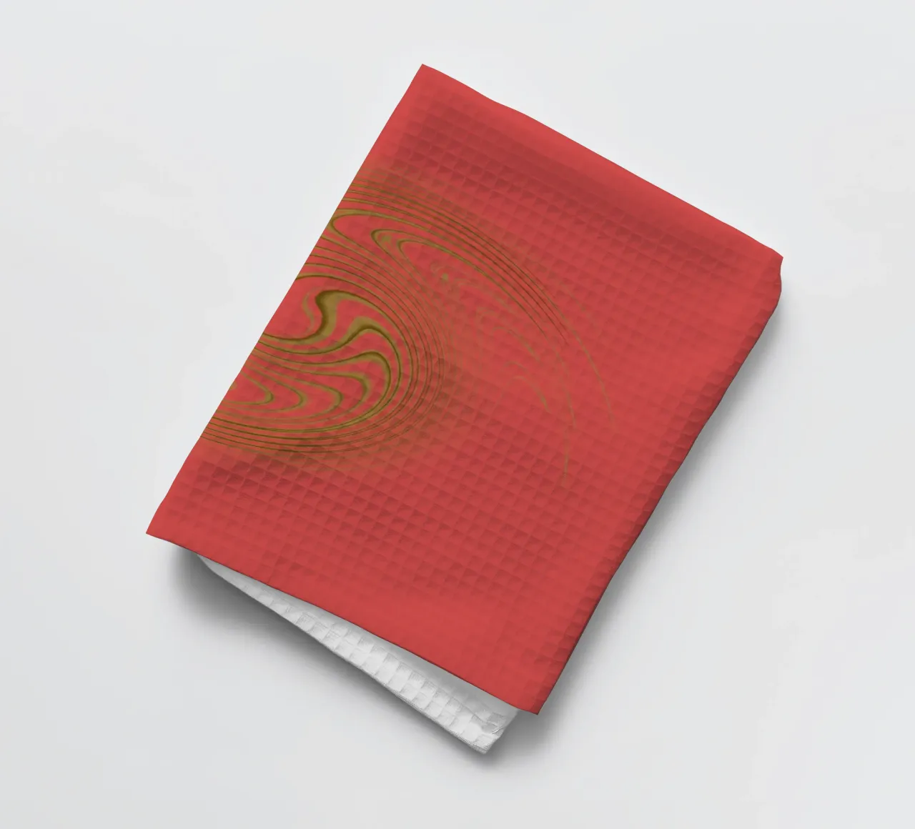 Motif circulaire abstrait et dynamique en rose et jaune torchon de Something for you