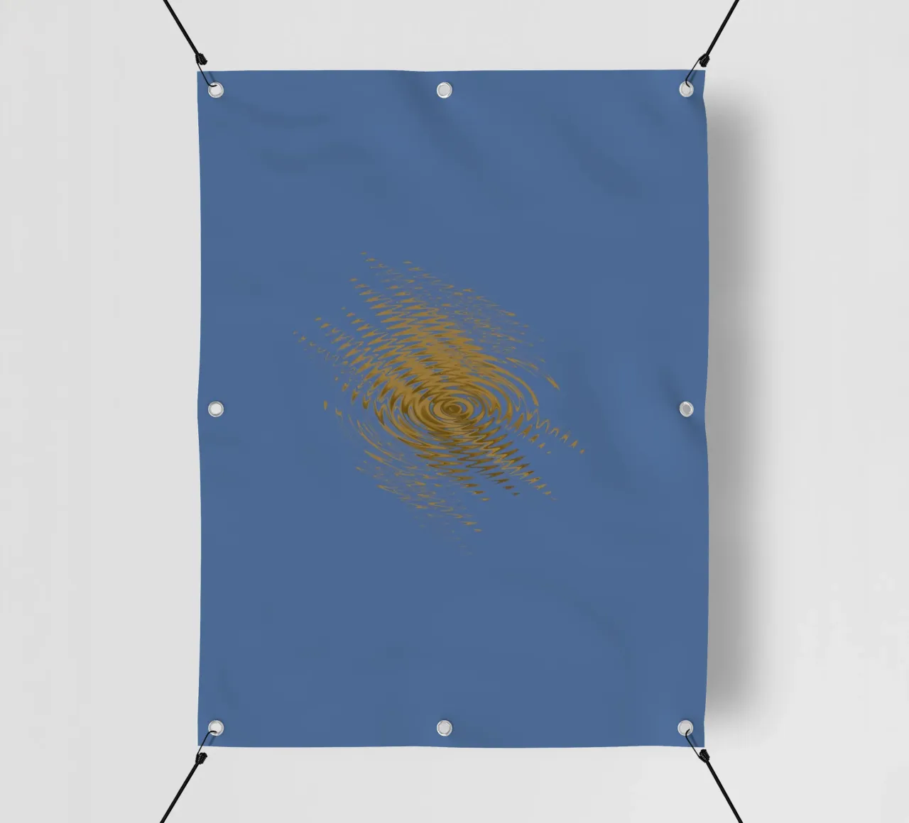 Motif dynamique abstrait en jaune et bleu bâche pvc de Something for you