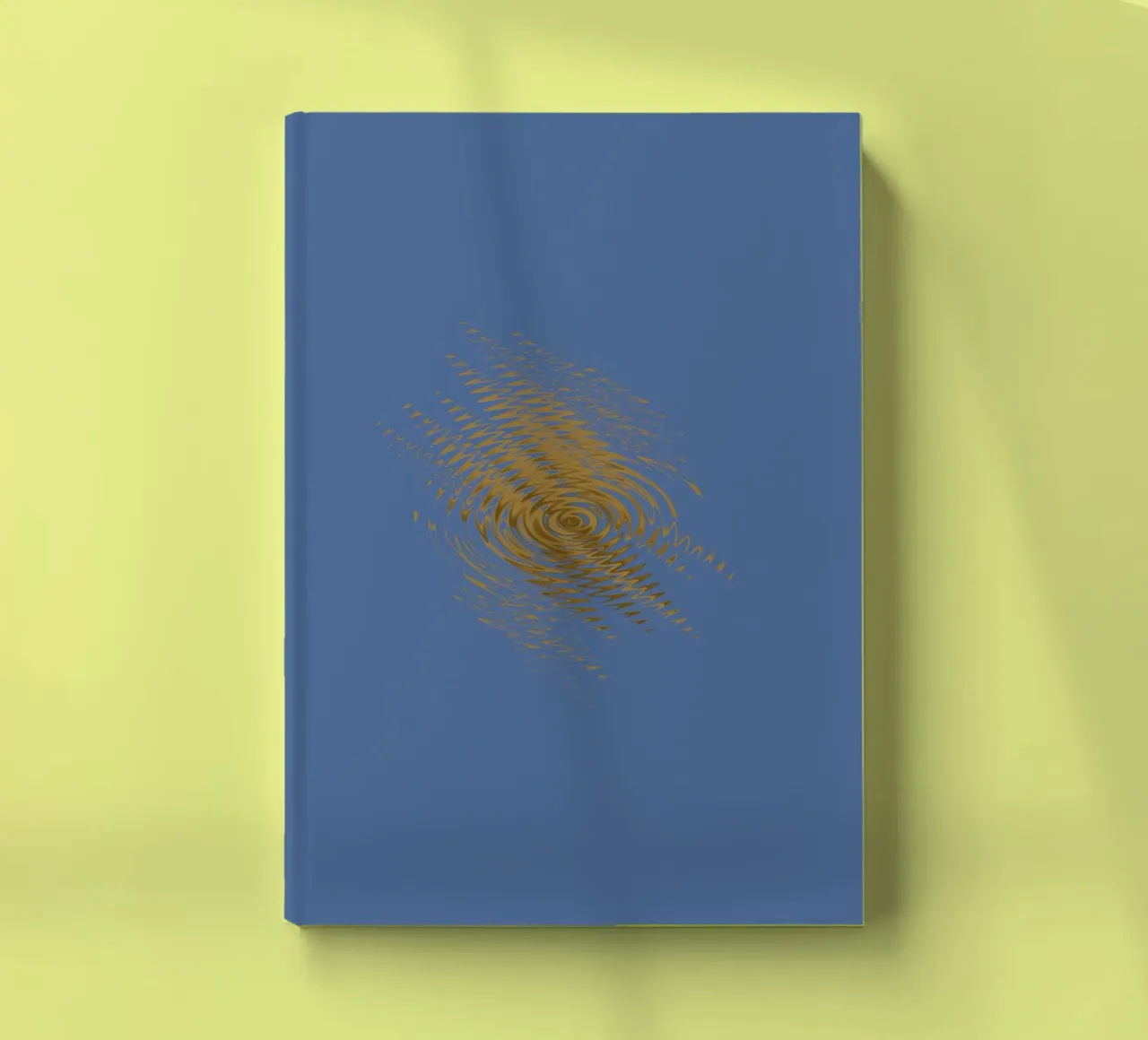 Motif dynamique abstrait en jaune et bleu carnet de notes de Something for you