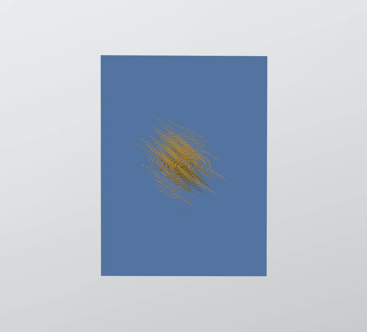 Motif dynamique abstrait en jaune et bleu autocollant de Something for you