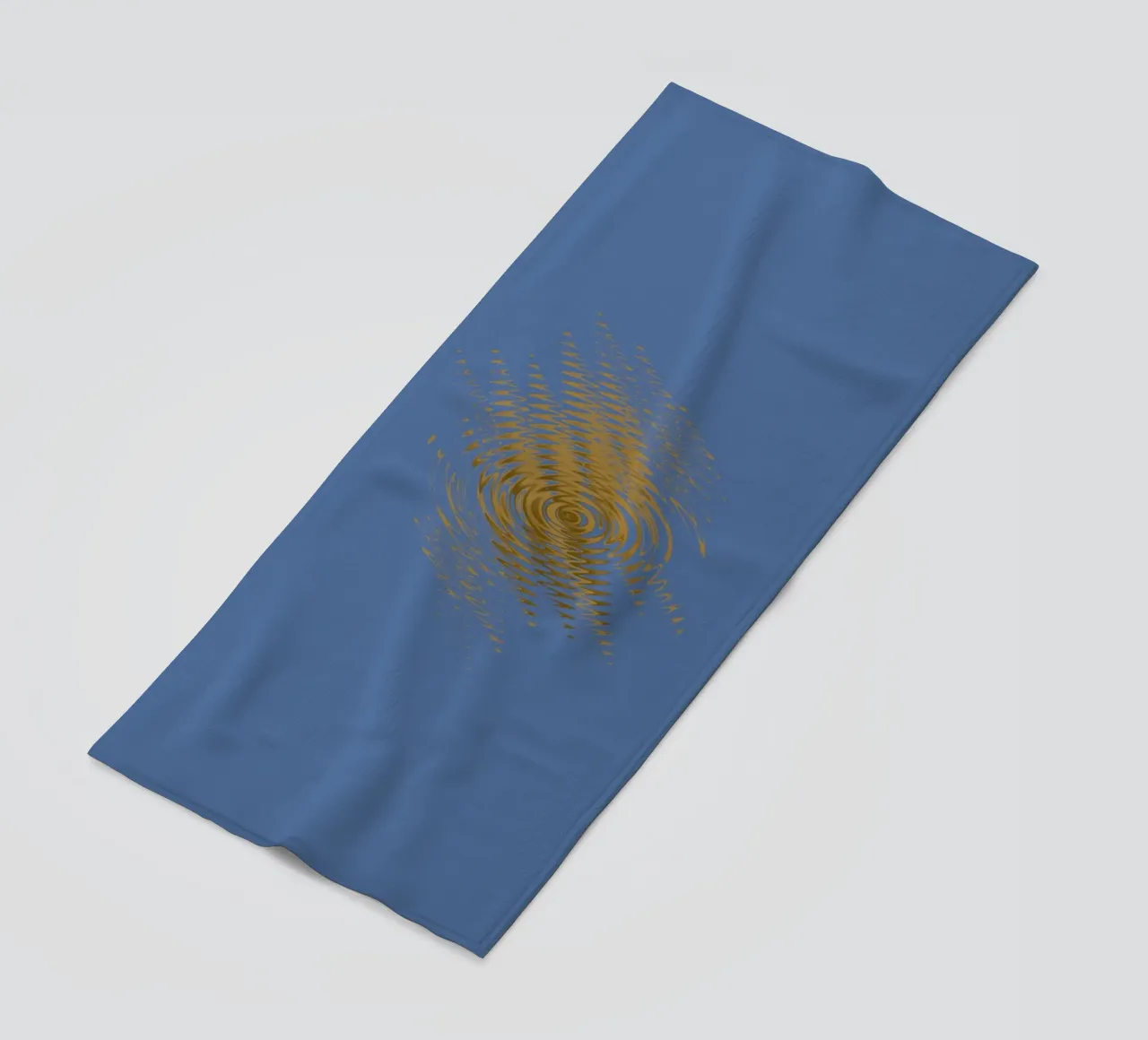 Abstract dynamic pattern in yellow and blue beach towel by Something for you