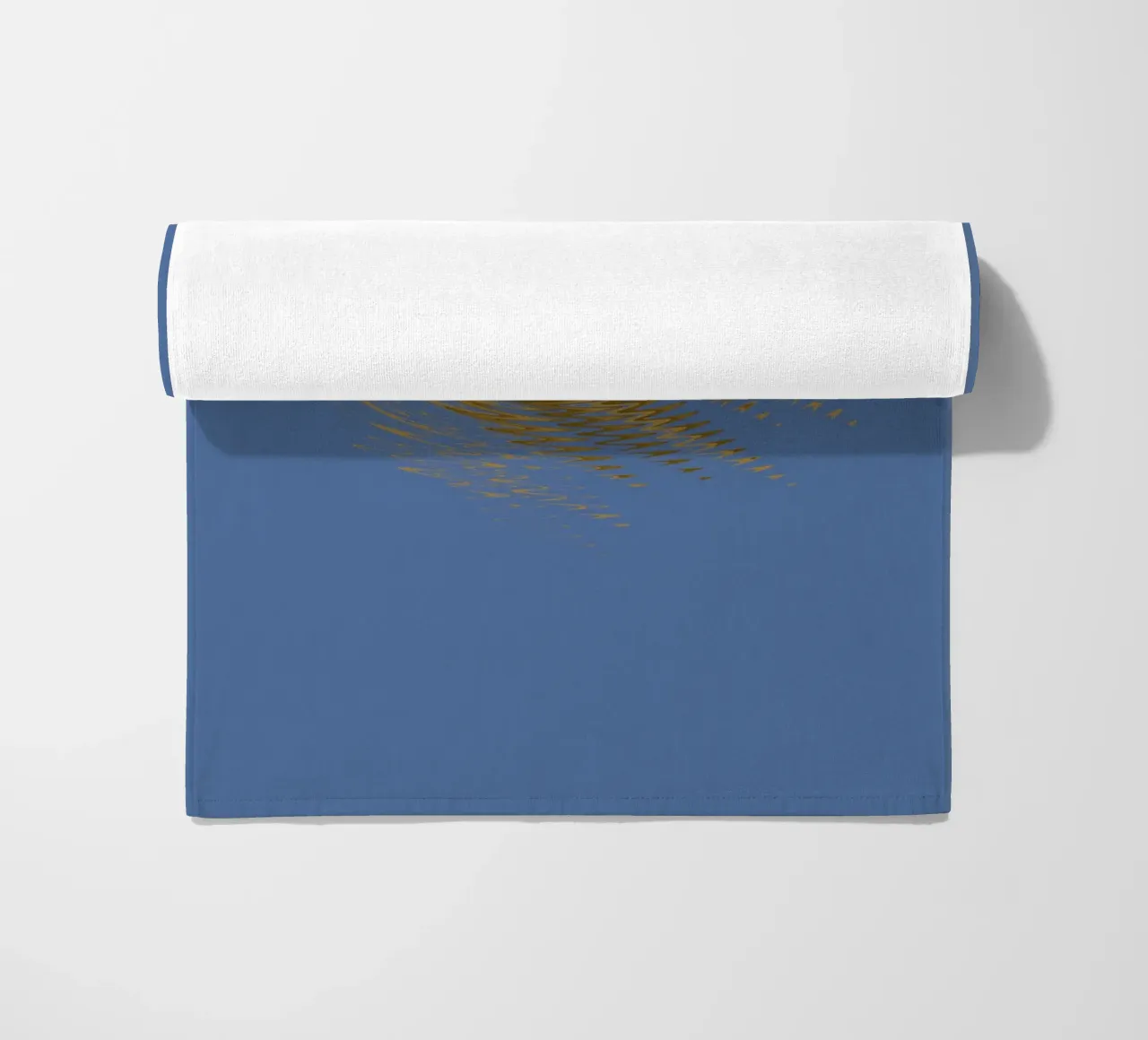 Abstract dynamic pattern in yellow and blue beach towel by Something for you