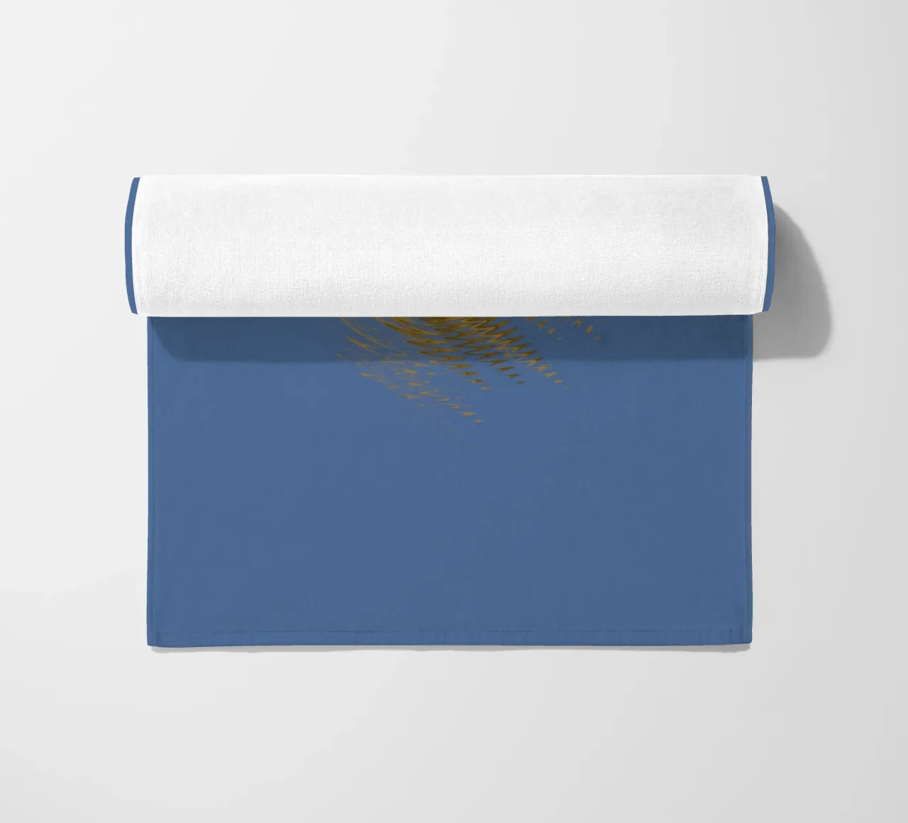 Abstract dynamic pattern in yellow and blue beach towel by Something for you