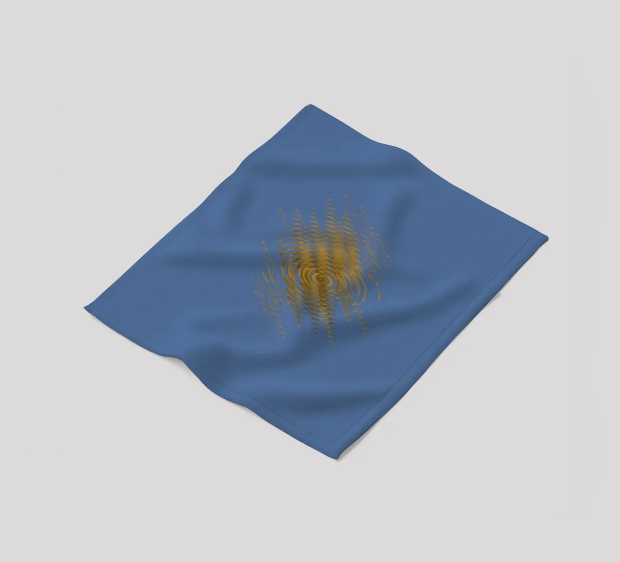 Abstract dynamic pattern in yellow and blue fleece blanket by Something for you