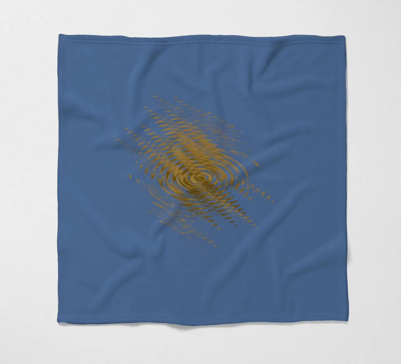 Abstract dynamic pattern in yellow and blue fleece blanket by Something for you