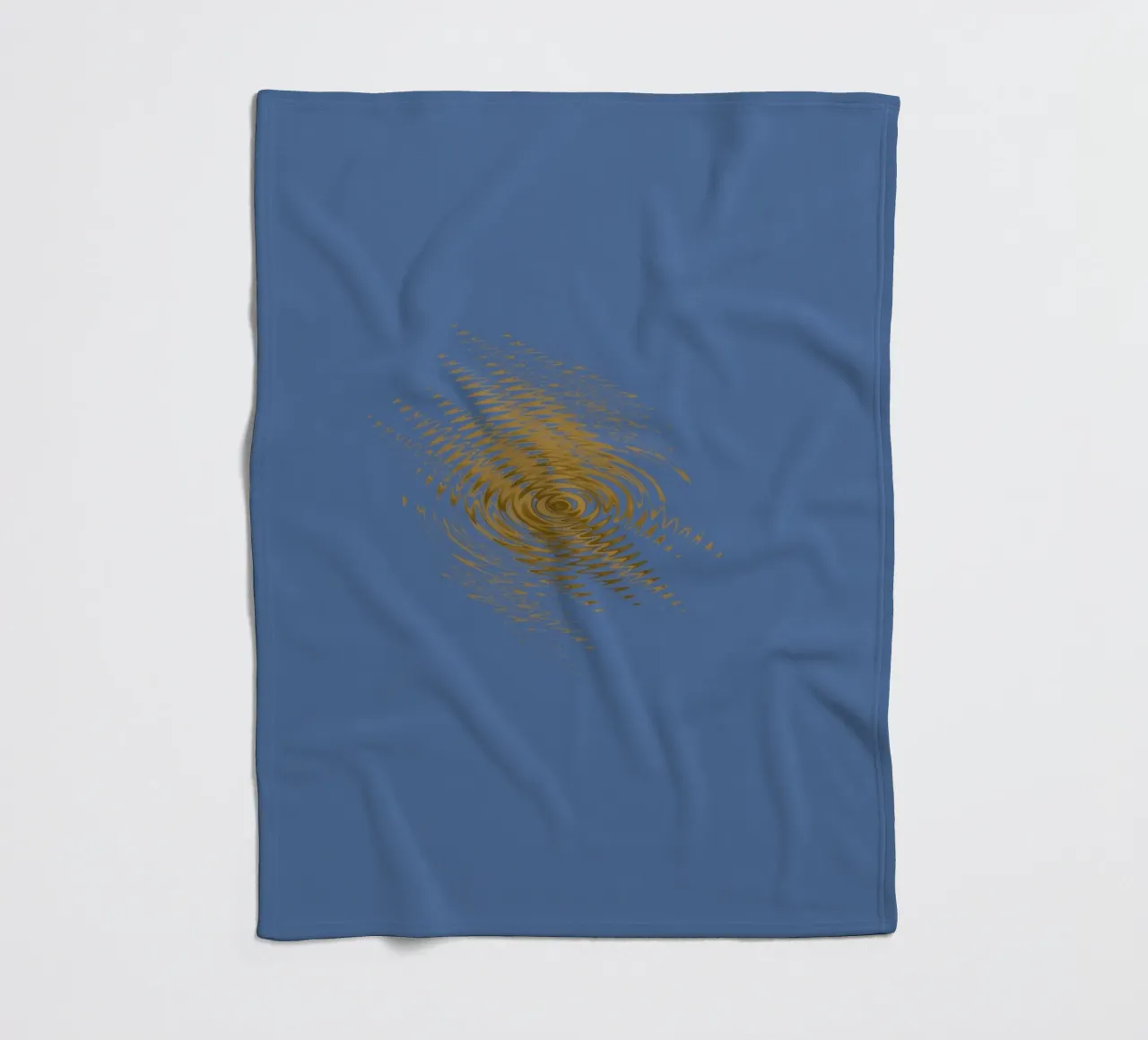 Abstract dynamic pattern in yellow and blue fleece blanket by Something for you