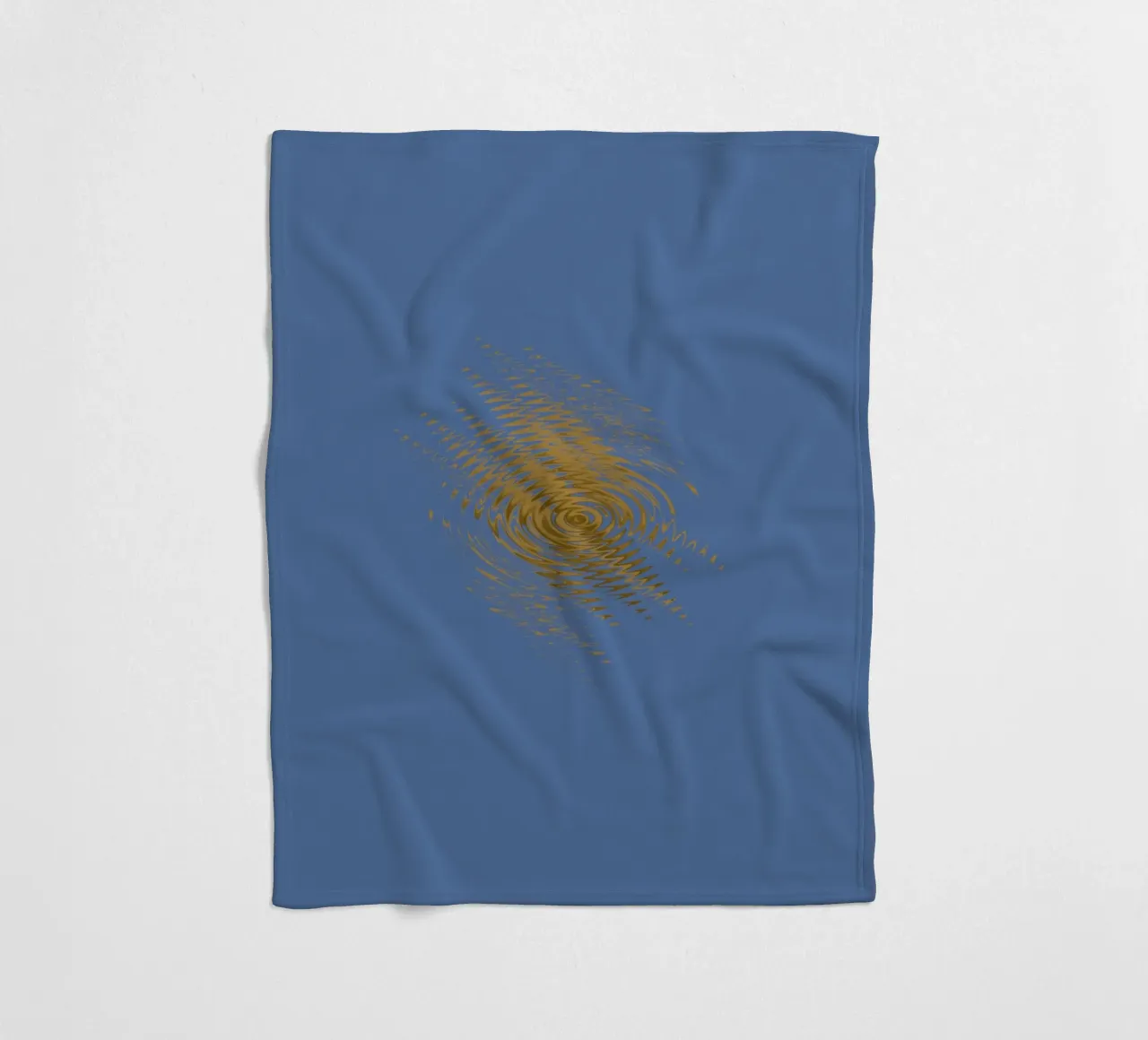 Abstract dynamic pattern in yellow and blue fleece blanket by Something for you