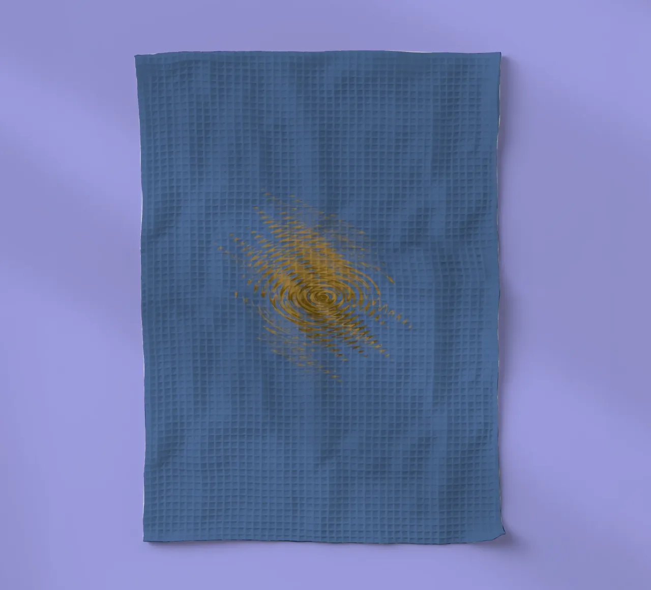 Motif dynamique abstrait en jaune et bleu torchon de Something for you