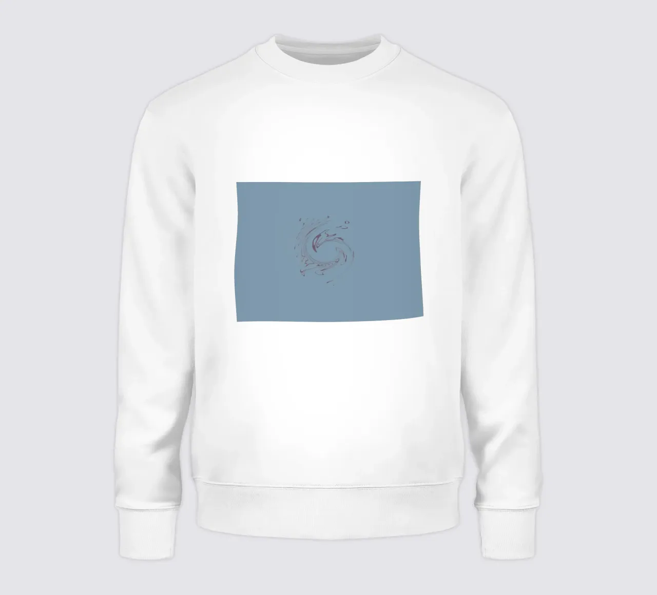 Abstract dynamic circular pattern in blue and purple sweatshirt by Something for you