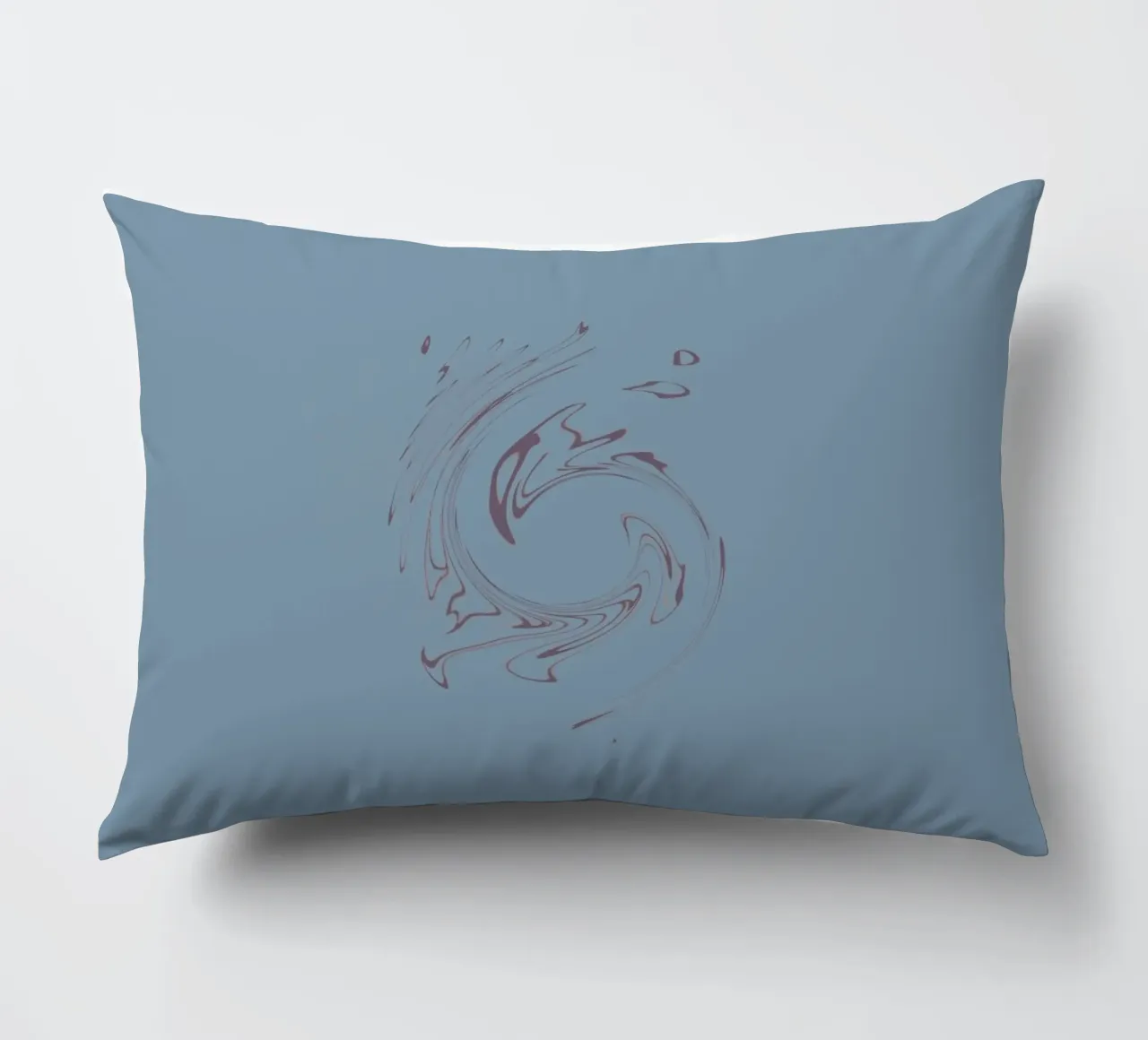 Abstract dynamic circular pattern in blue and purple decorative cushion by Something for you