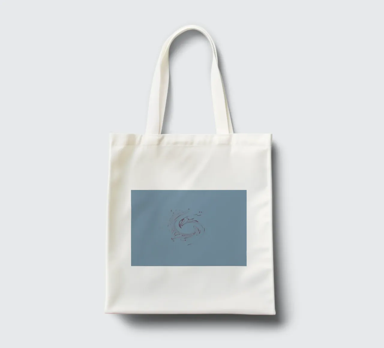 Abstract dynamic circular pattern in blue and purple tote bag by Something for you