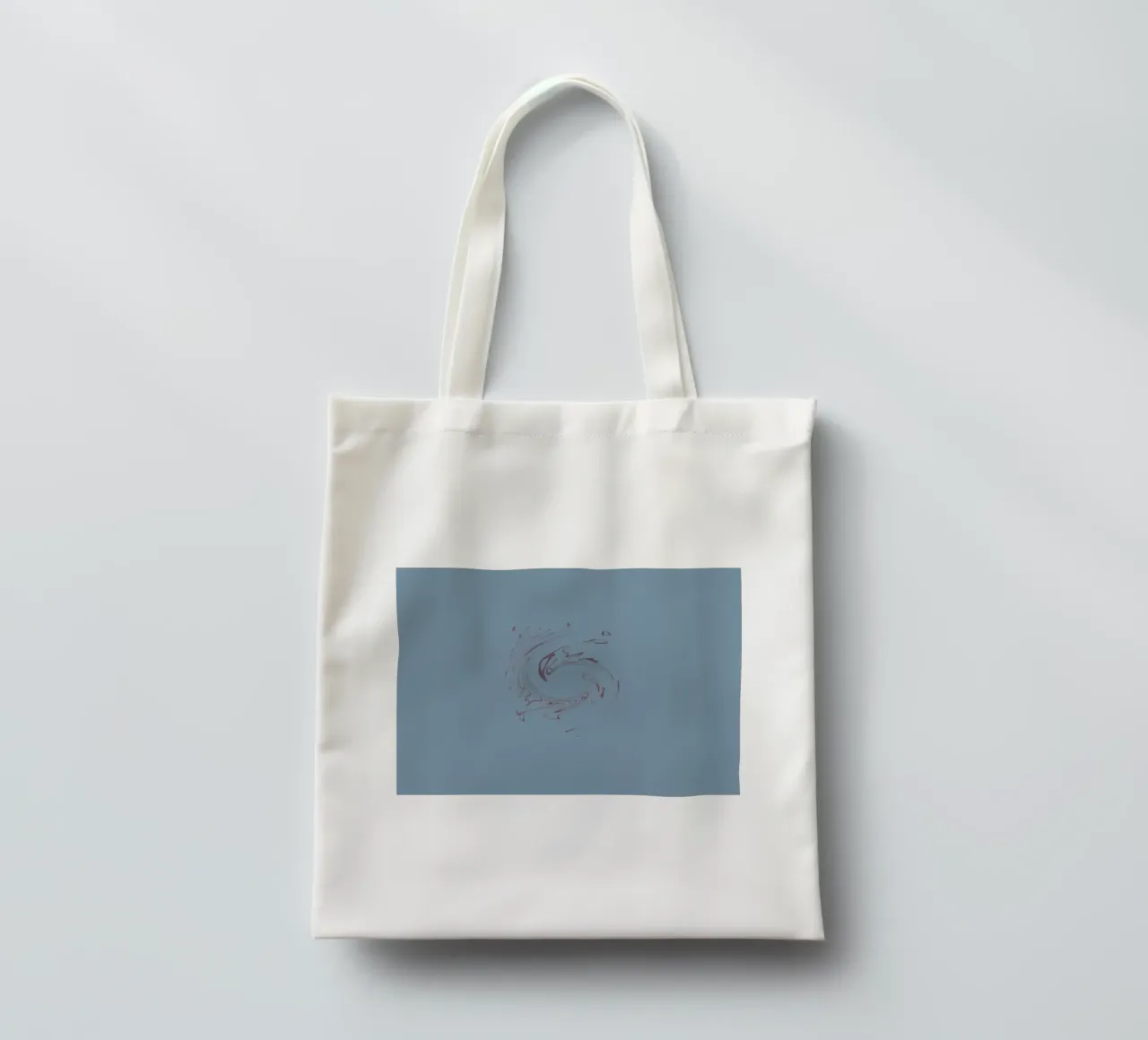 Abstract dynamic circular pattern in blue and purple tote bag by Something for you