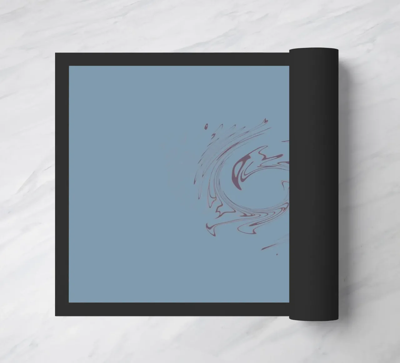 Abstract dynamic circular pattern in blue and purple doormat by Something for you