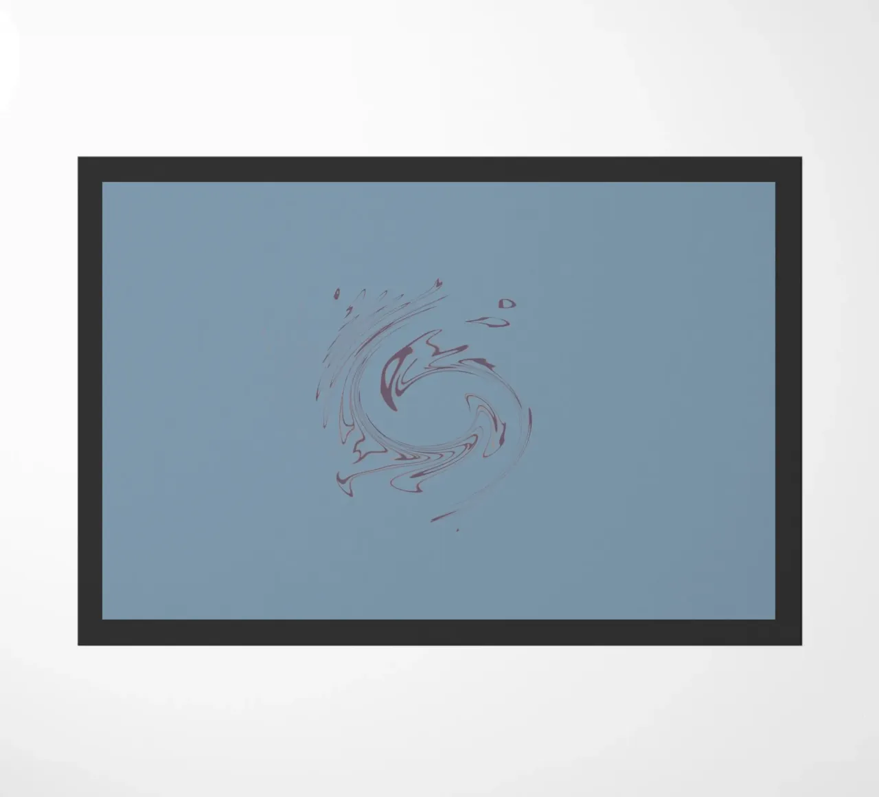 Abstract dynamic circular pattern in blue and purple doormat by Something for you