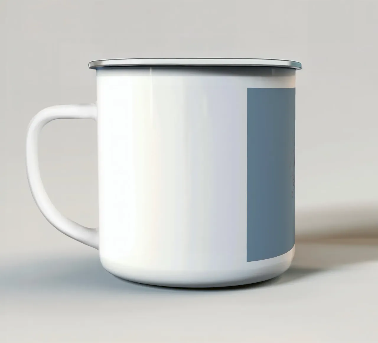 Disegno circolare astratto e dinamico in blu e viola tazza in smalto da Something for you