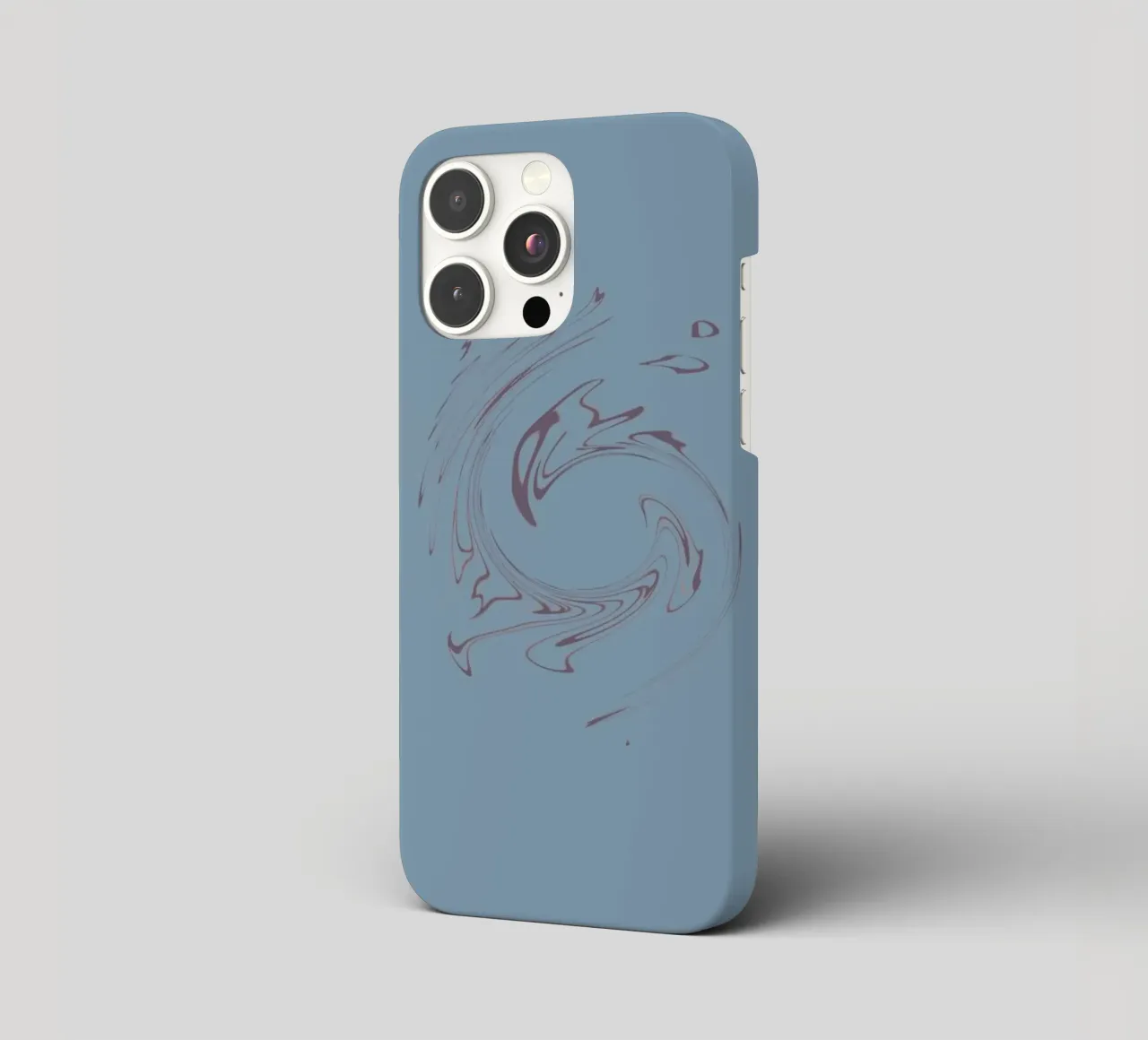 Abstract dynamic circular pattern in blue and purple iphone case by Something for you