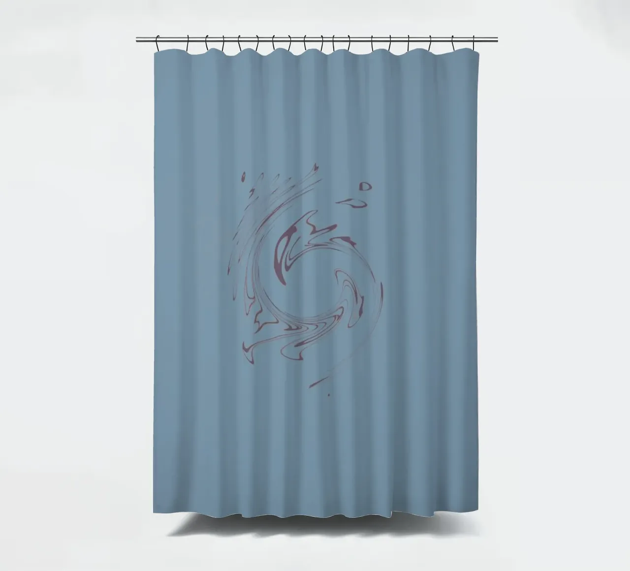 Abstract dynamic circular pattern in blue and purple shower curtain by Something for you