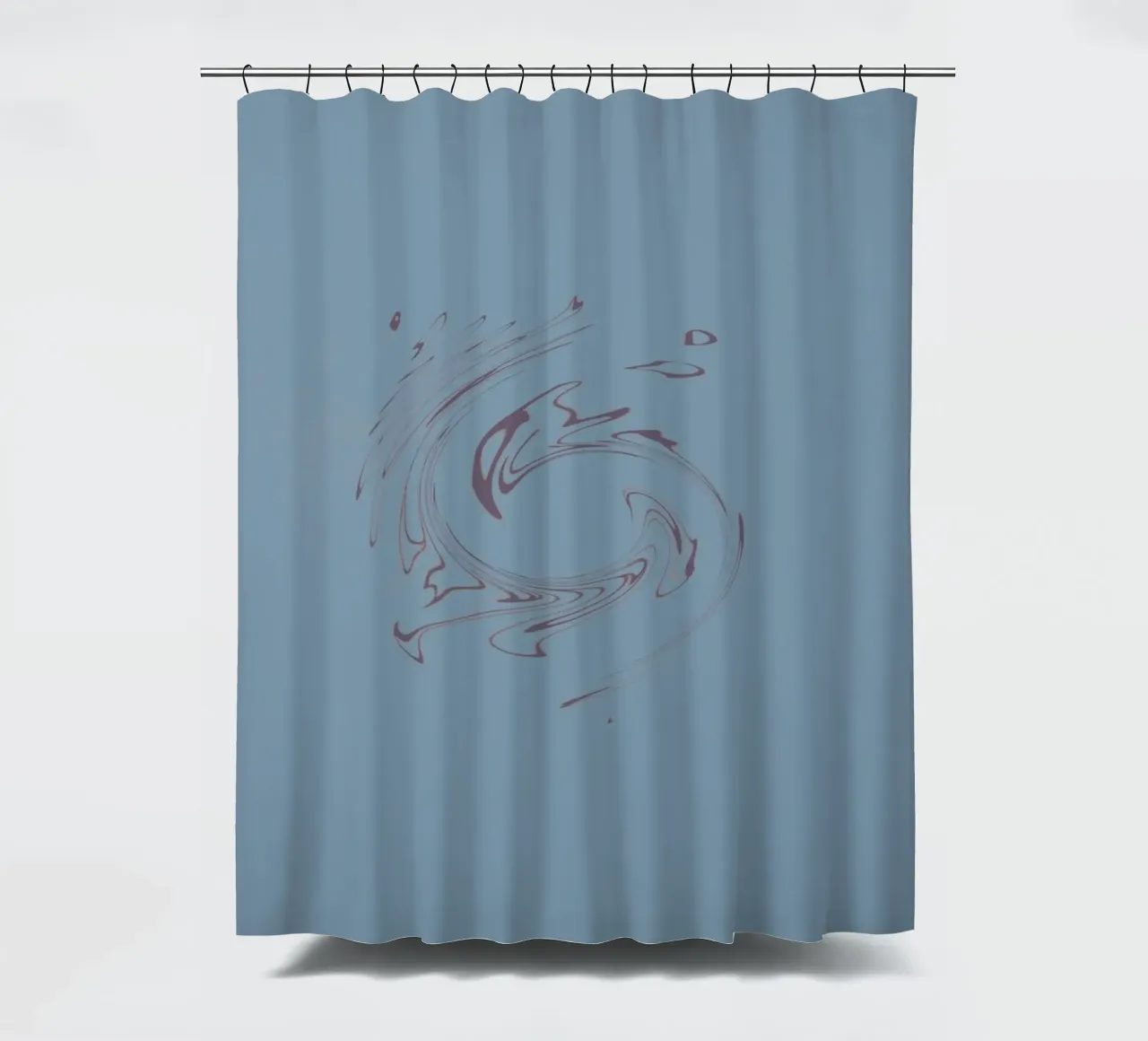 Abstract dynamic circular pattern in blue and purple shower curtain by Something for you